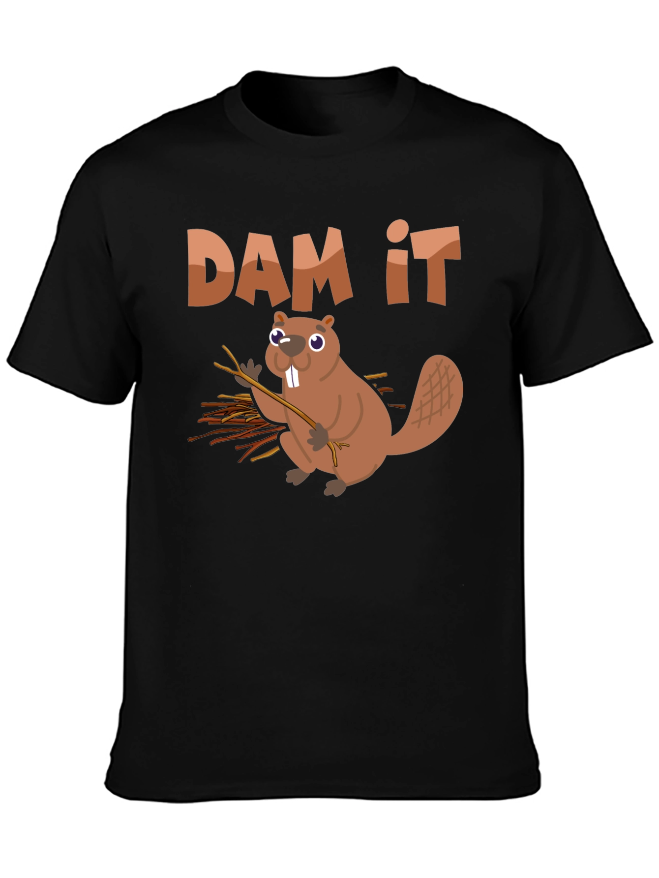 Funny Beaver Dam It Graphic T-Shirt