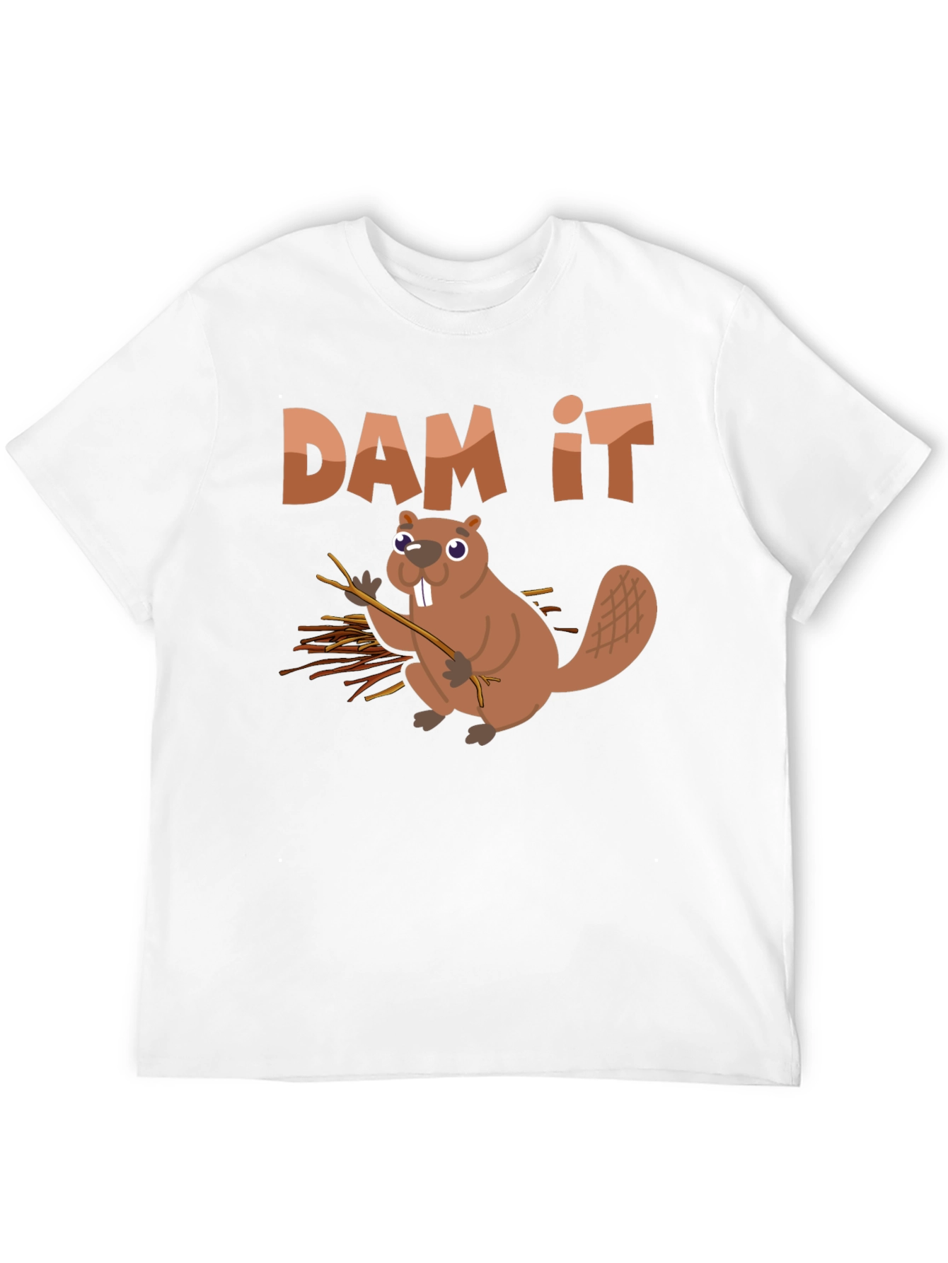 Funny Beaver Dam It Graphic T-Shirt