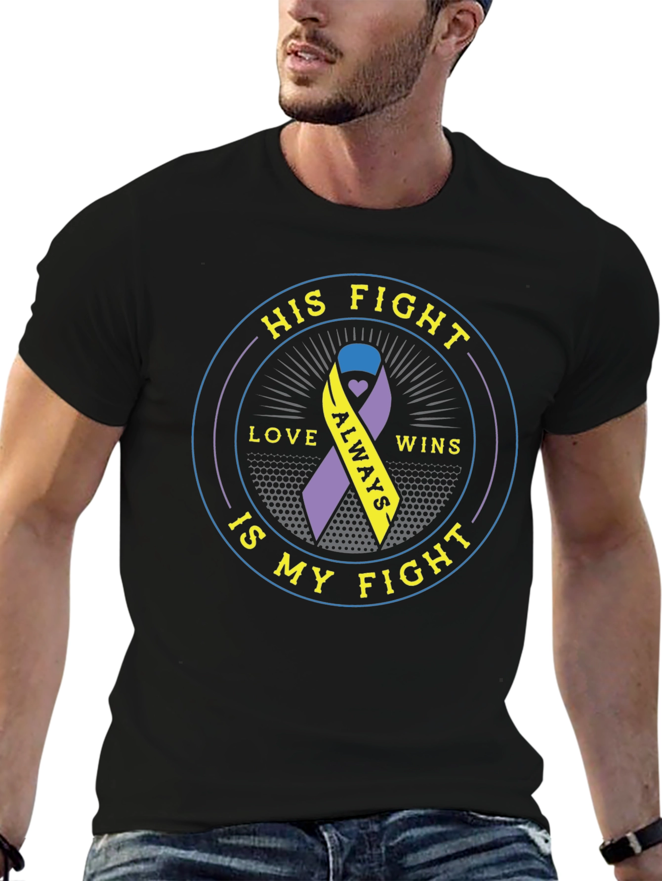 His Fight Is My Fight Awareness Ribbon T-Shirt