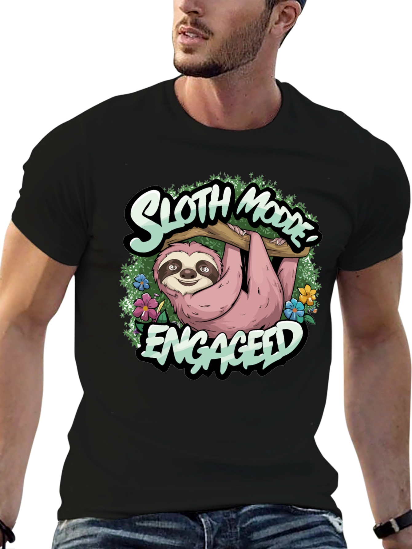 Sloth Mode Engaged Tee - Relaxed Casual Wear