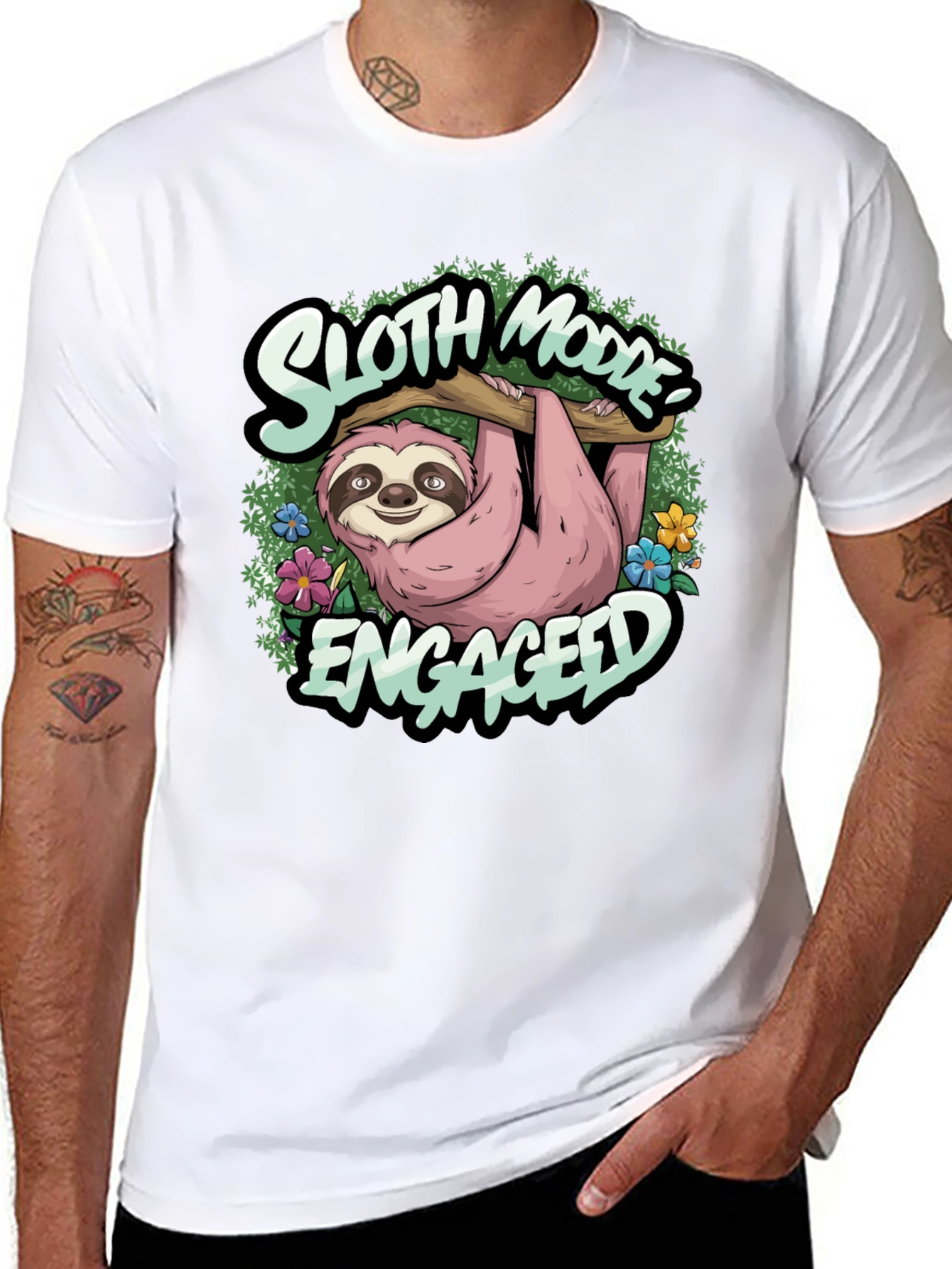 Sloth Mode Engaged Tee - Relaxed Casual Wear