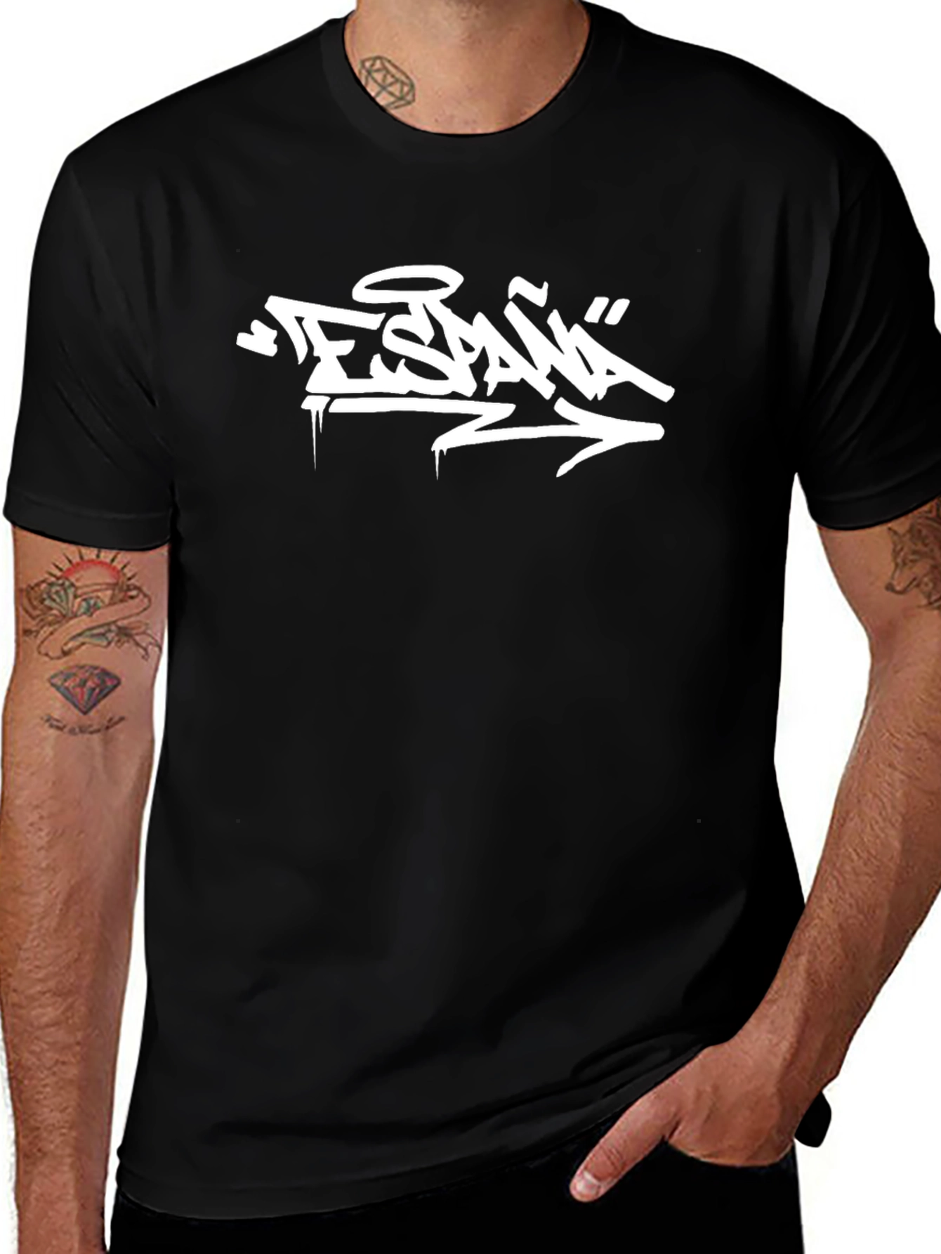España Graphic Tee - Black Urban Streetwear