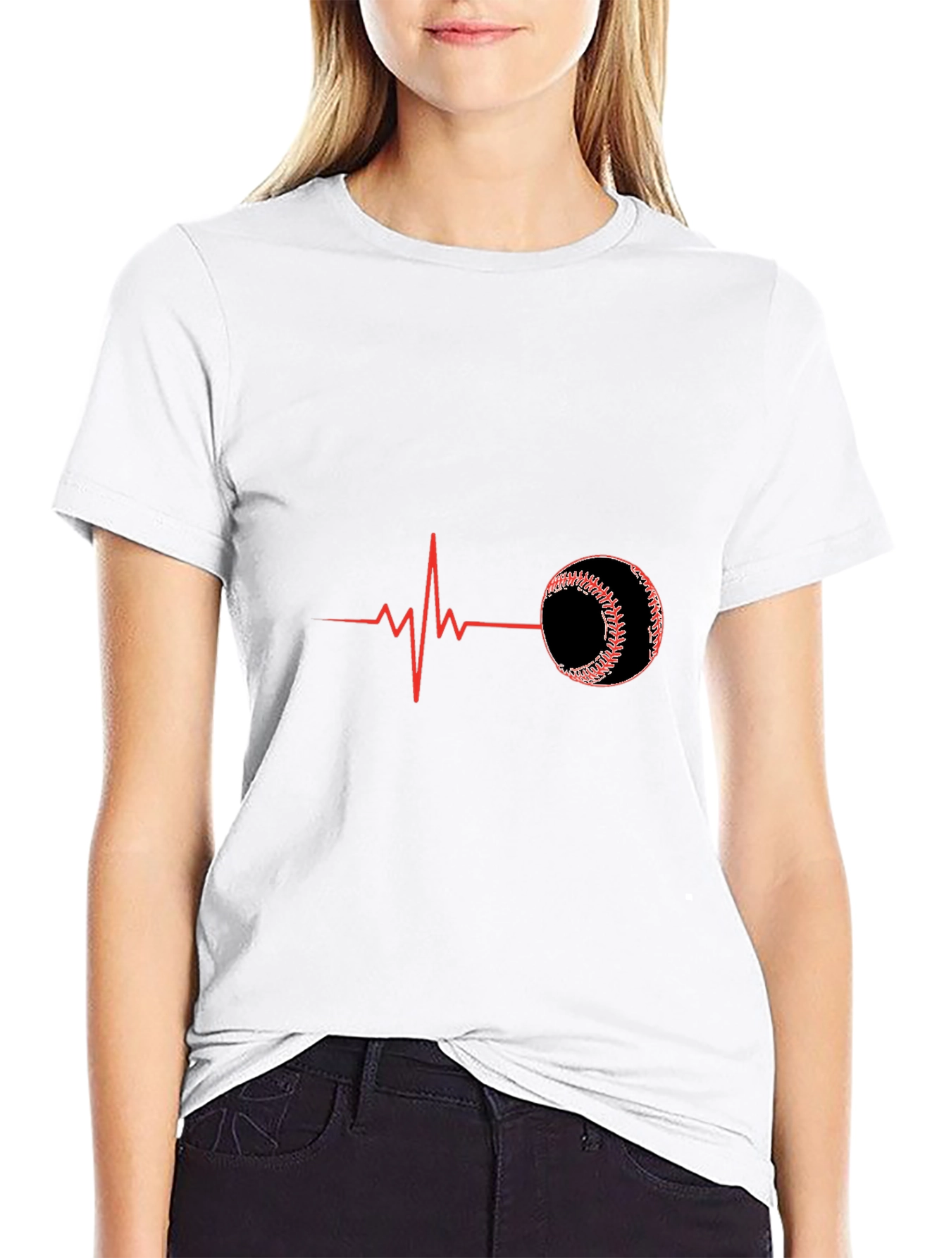 Baseball Heartbeat Graphic Tee