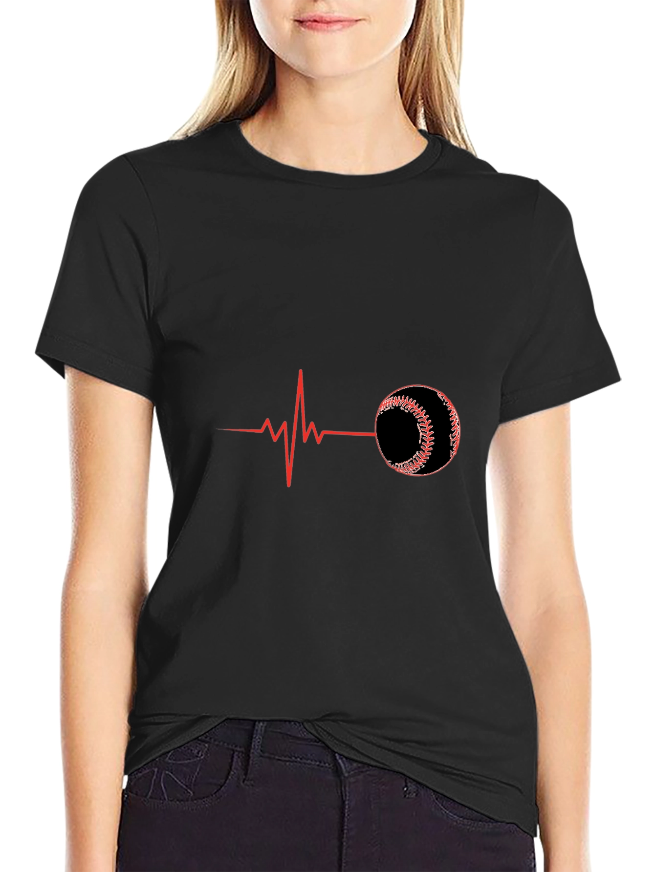 Baseball Heartbeat Graphic Tee