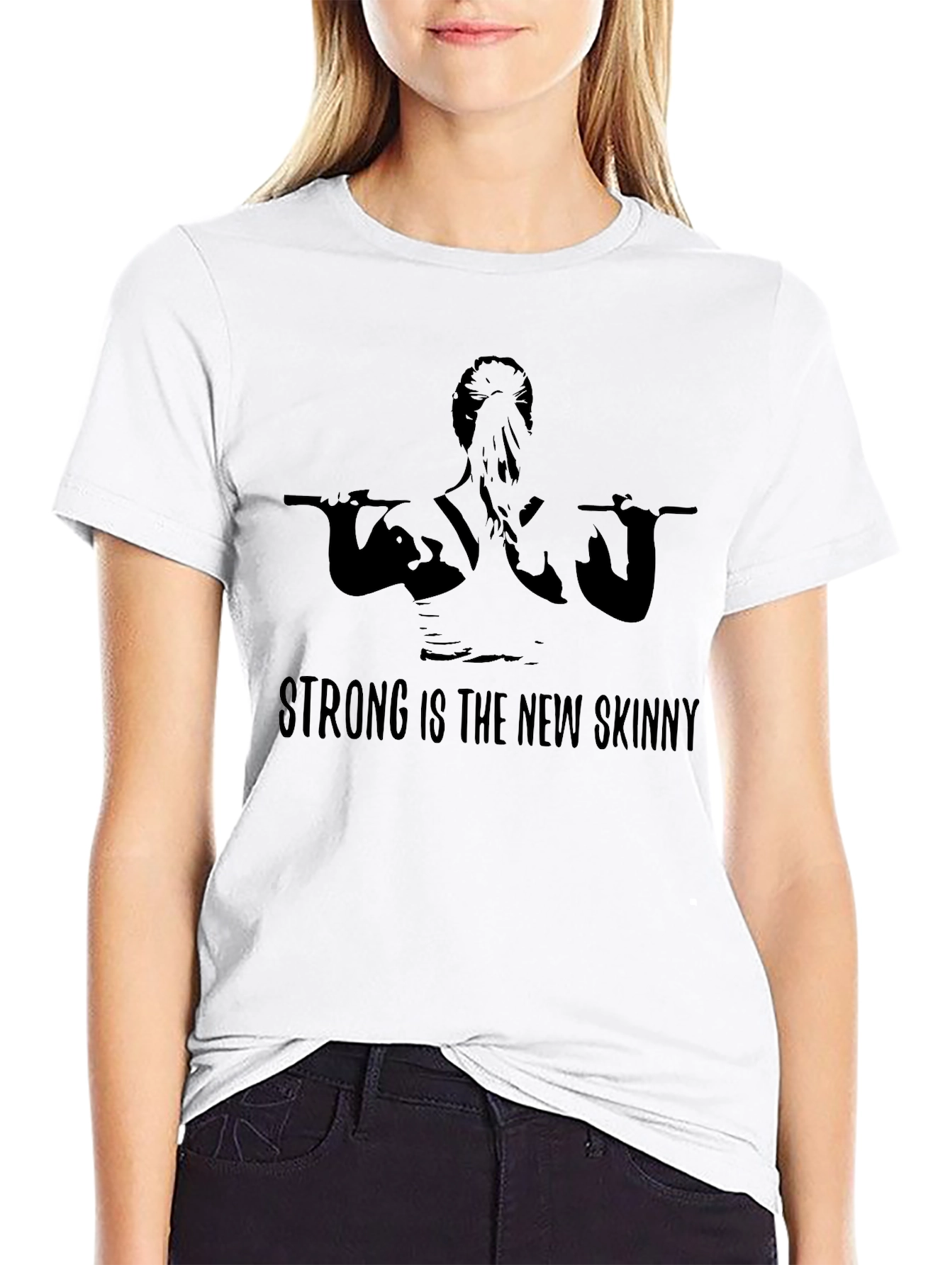 Strong Is The New Skinny Graphic Tee - Black