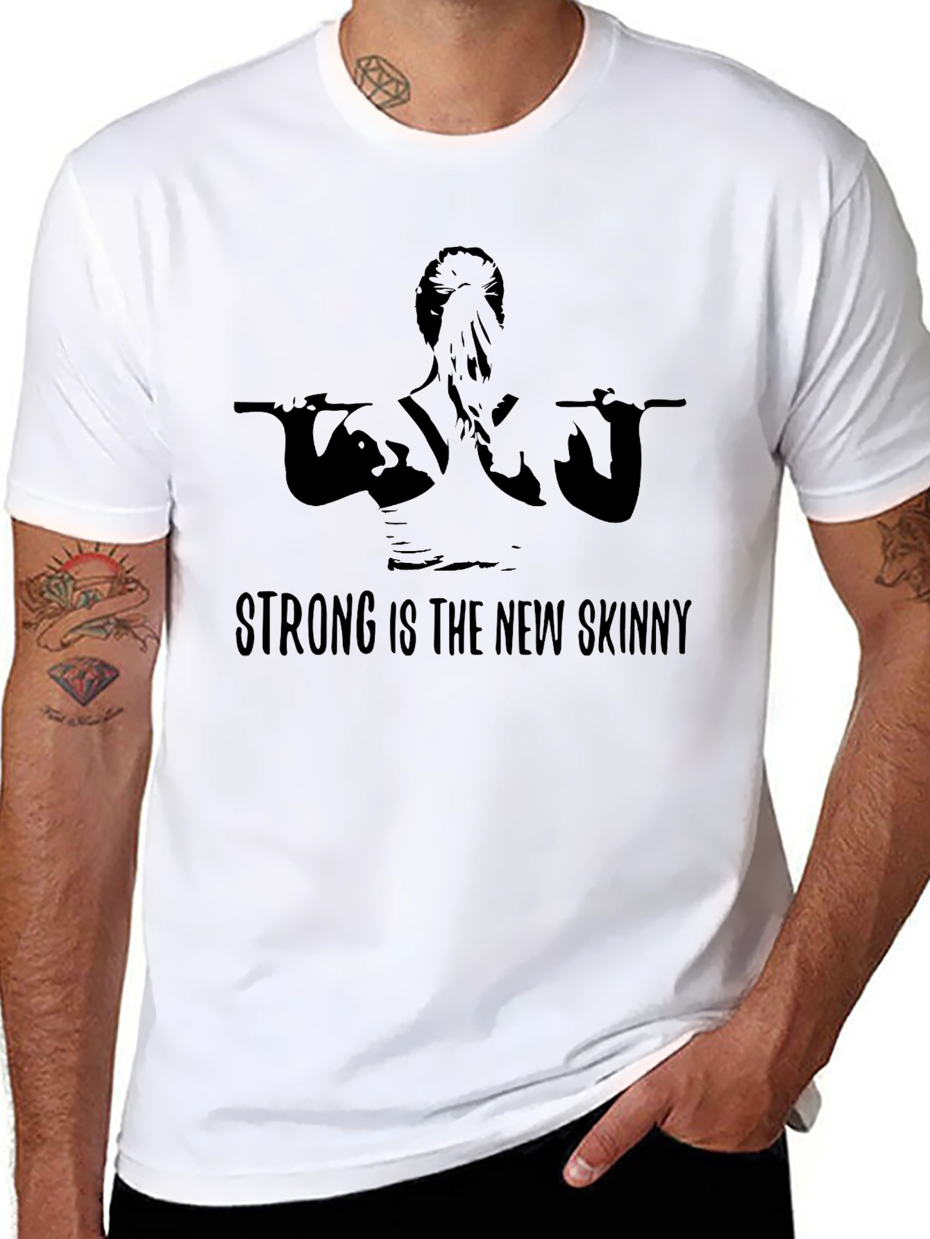 Strong Is The New Skinny Graphic Tee - Black