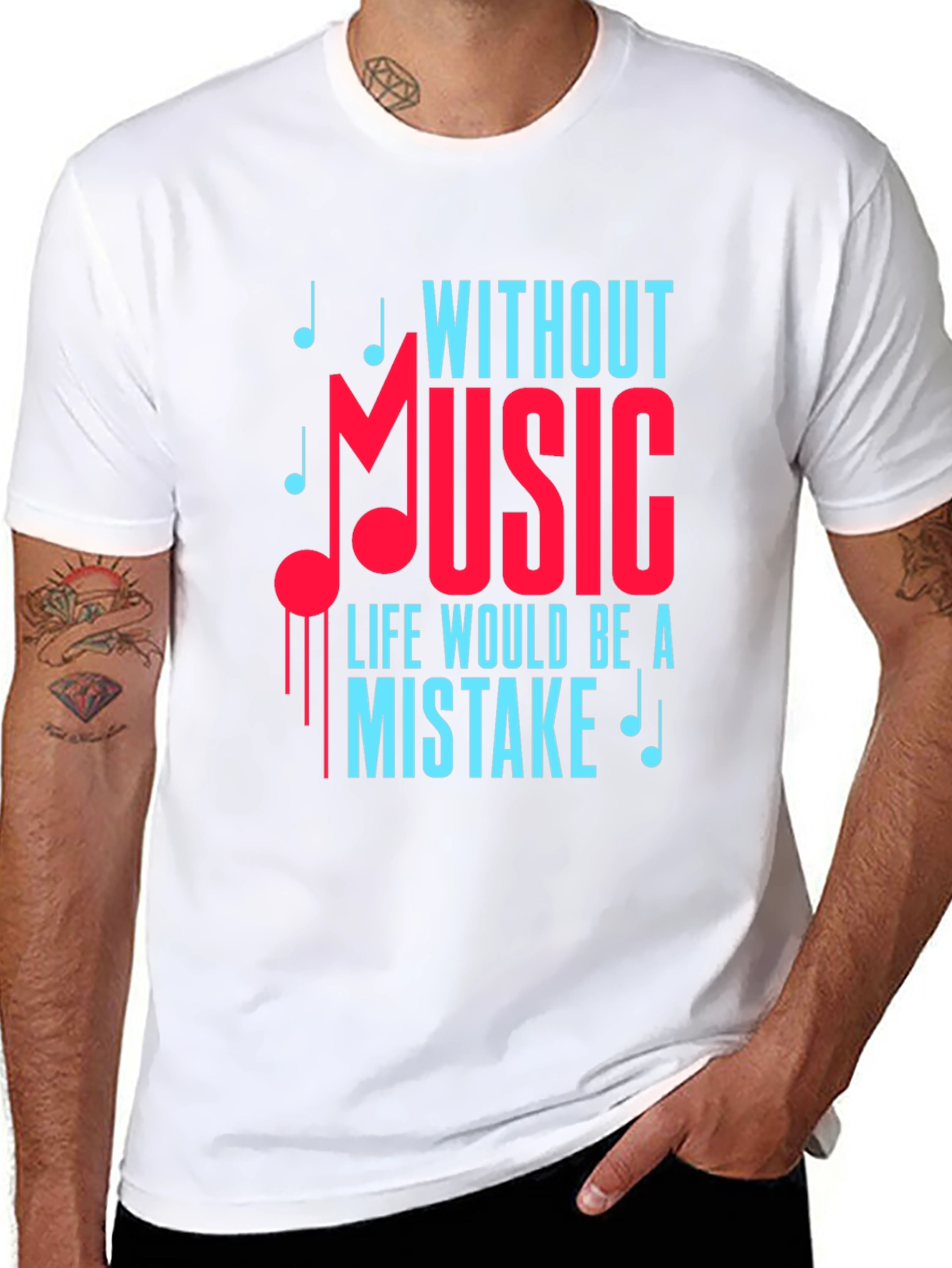 Music Lover T-Shirt: Life Without Music is a Mistake