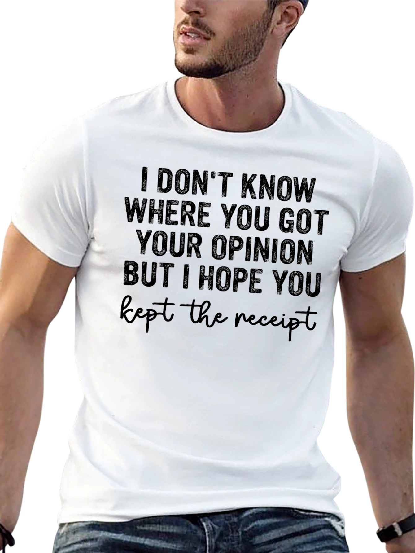 Funny Opinion Receipt Graphic T-Shirt
