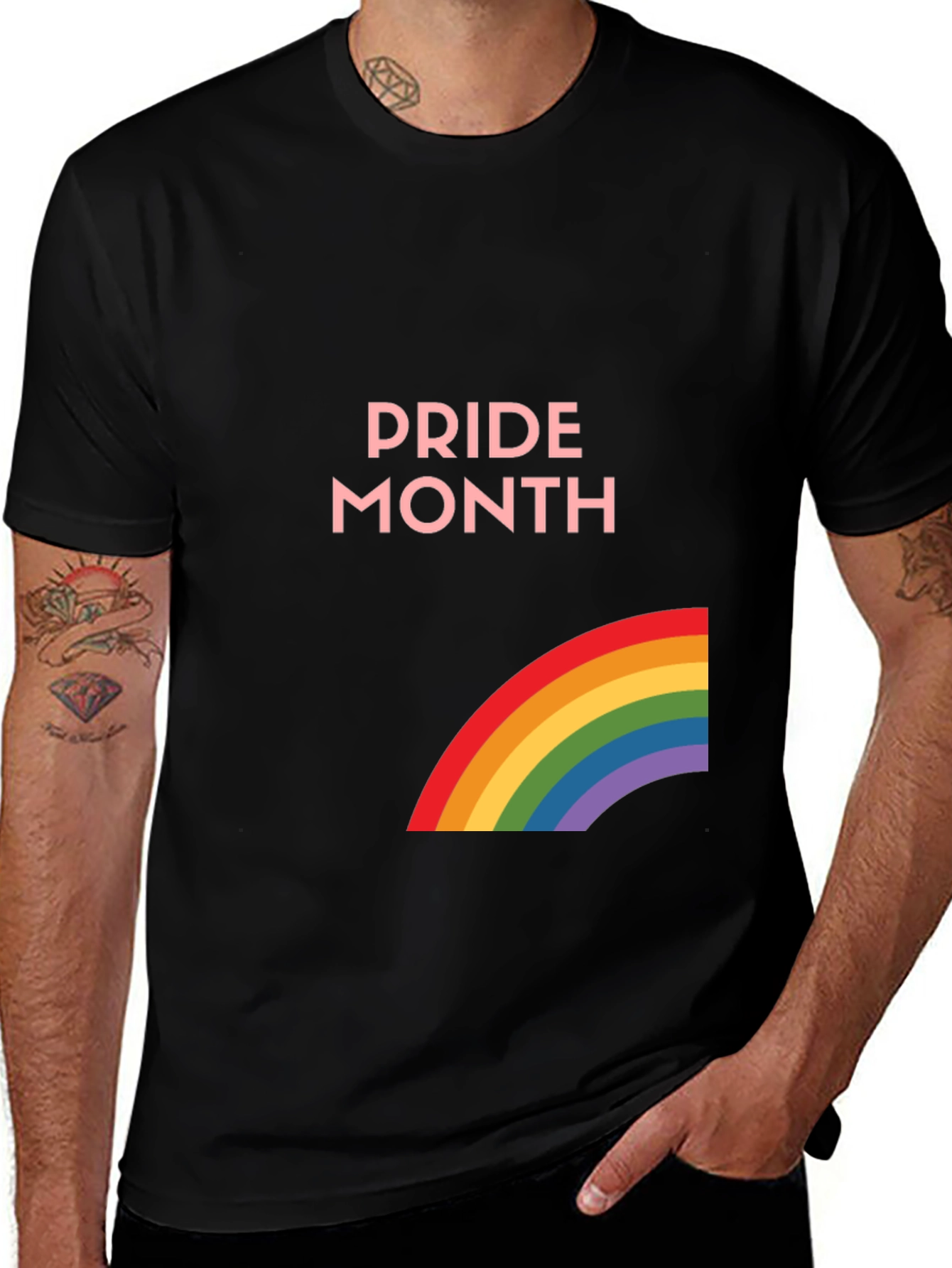 Pride Month Rainbow Graphic Tee