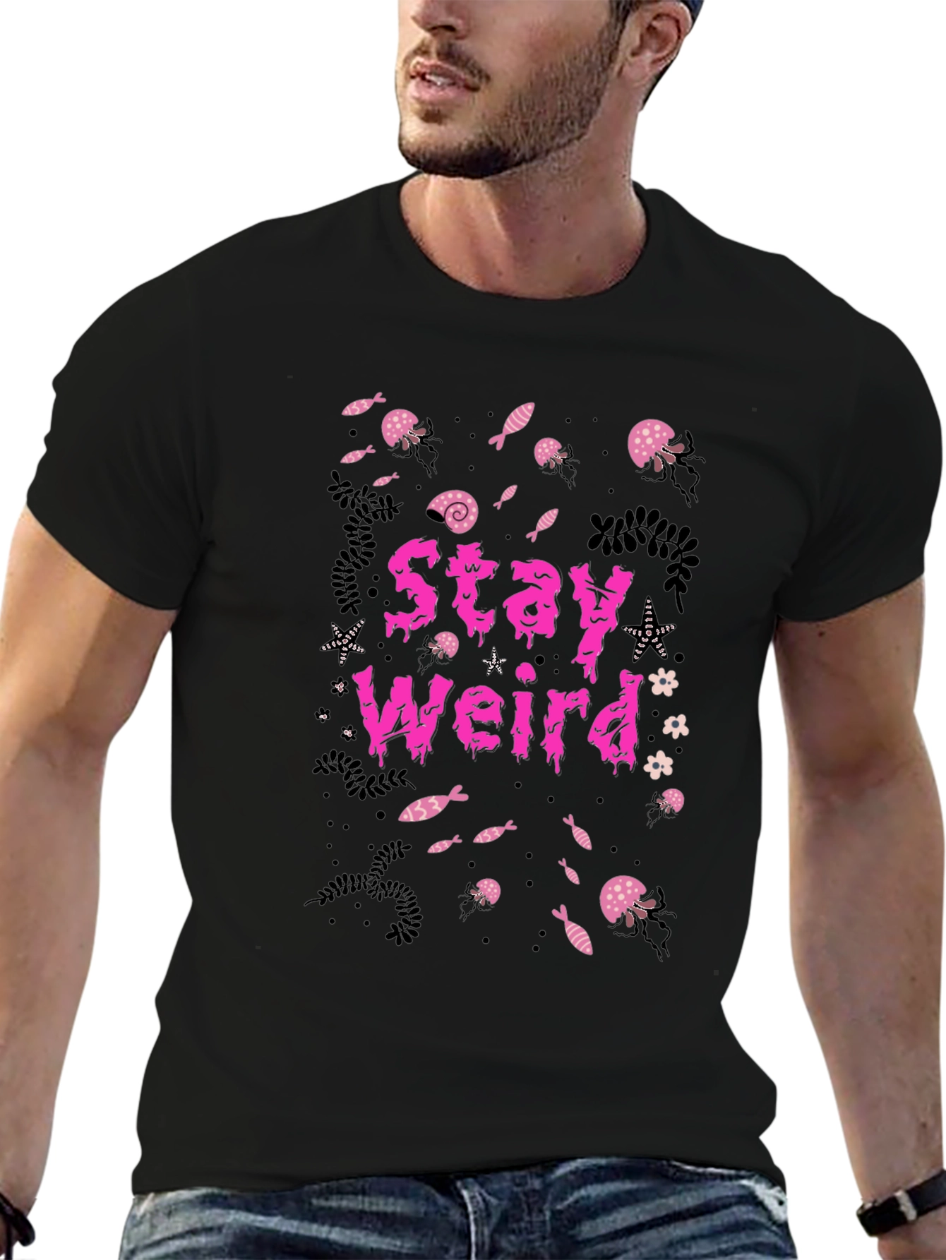 Stay Weird T-Shirt - Graphic Print Tee