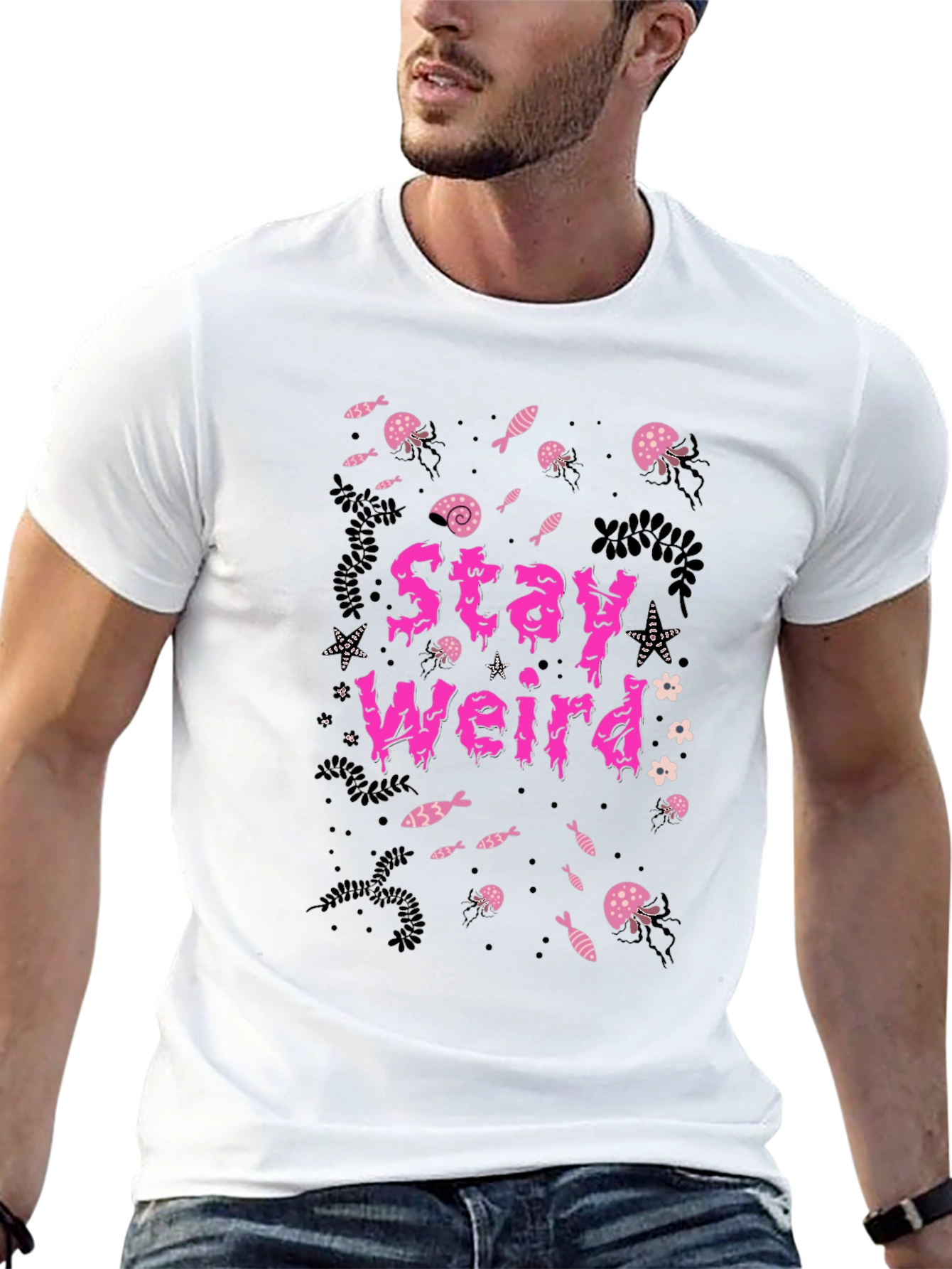 Stay Weird T-Shirt - Graphic Print Tee