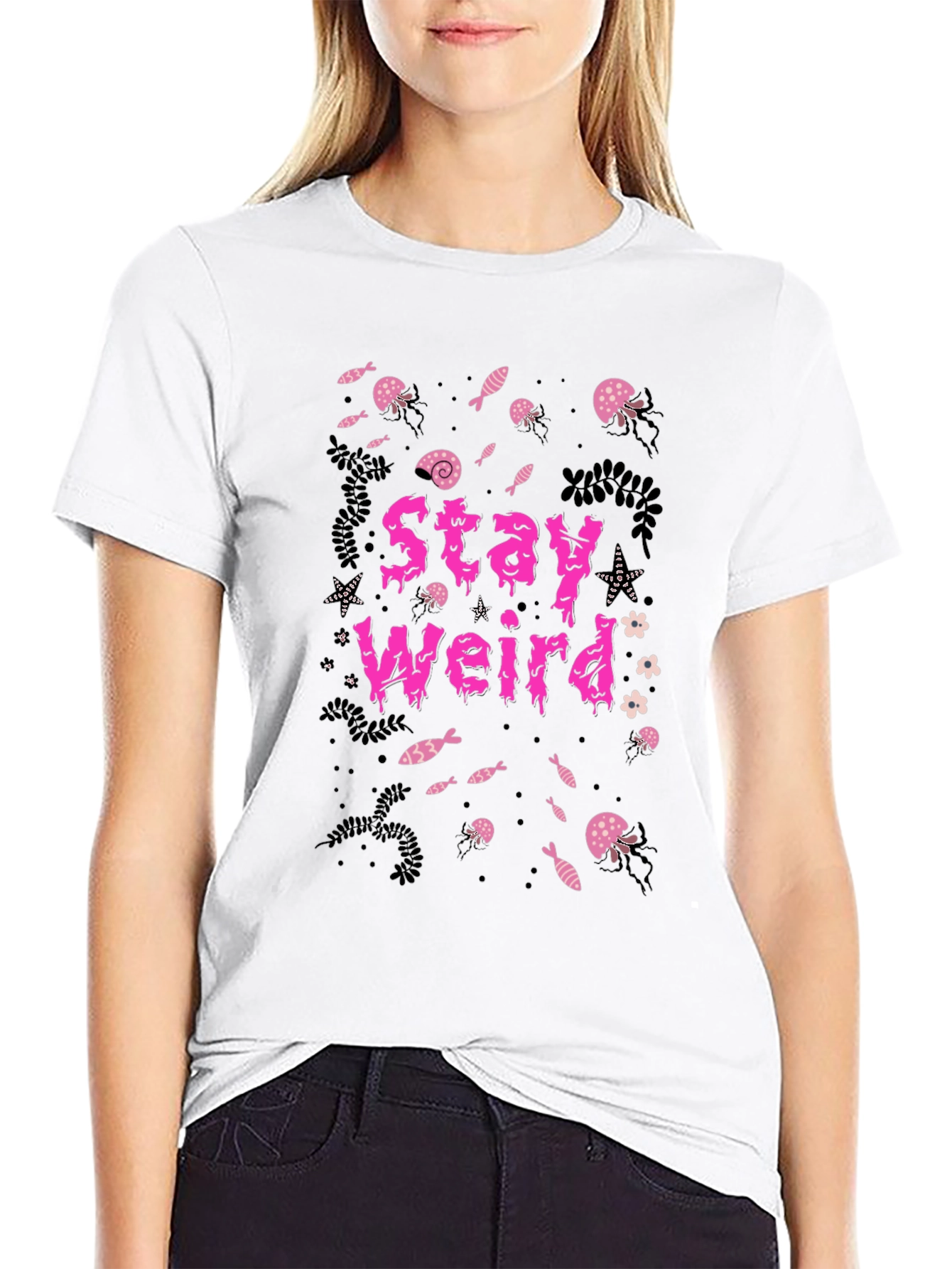 Stay Weird T-Shirt - Graphic Print Tee