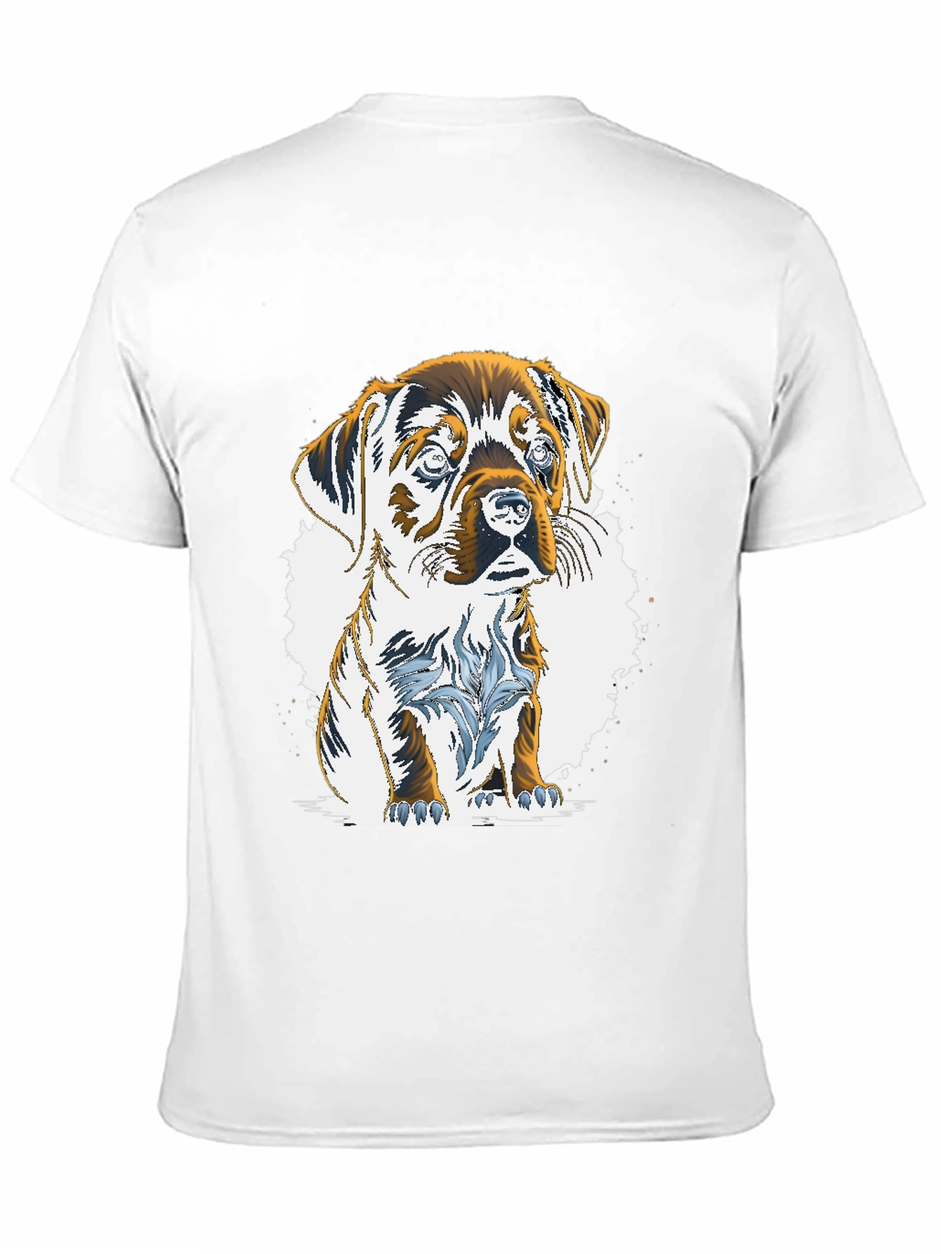 Puppy Graphic Tee - Mens Casual Black T-Shirt