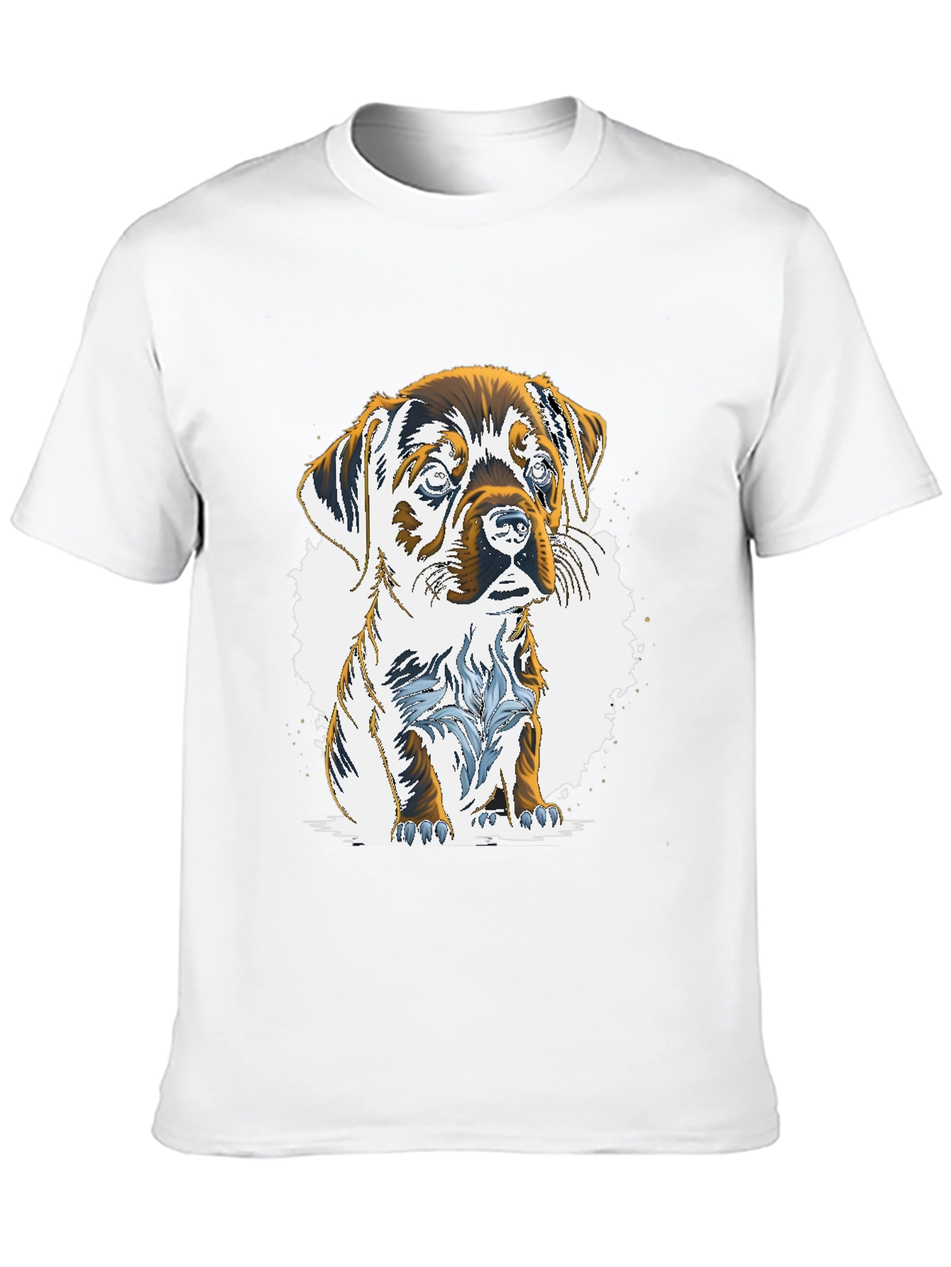 Puppy Graphic Tee - Mens Casual Black T-Shirt
