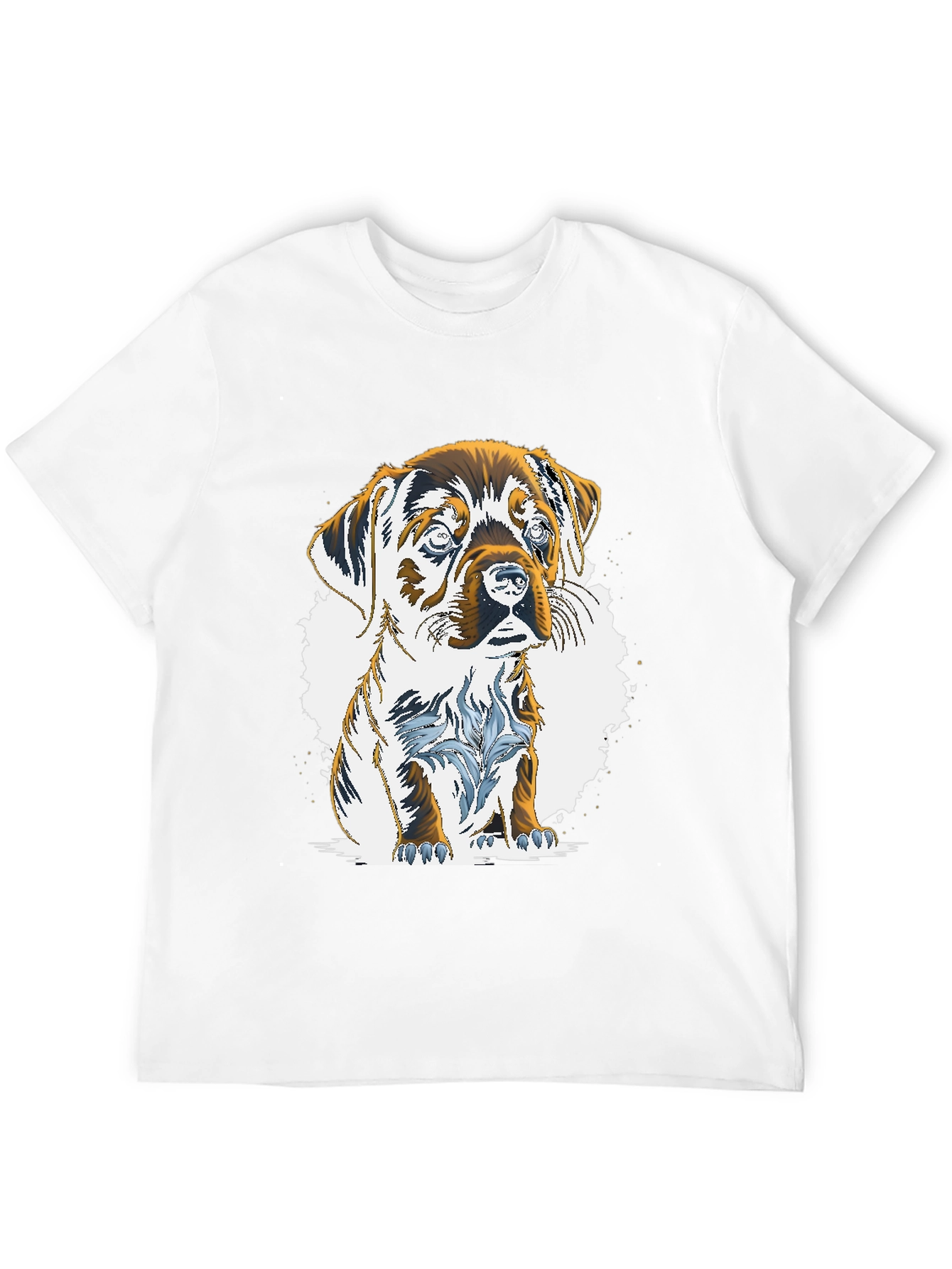 Puppy Graphic Tee - Mens Casual Black T-Shirt