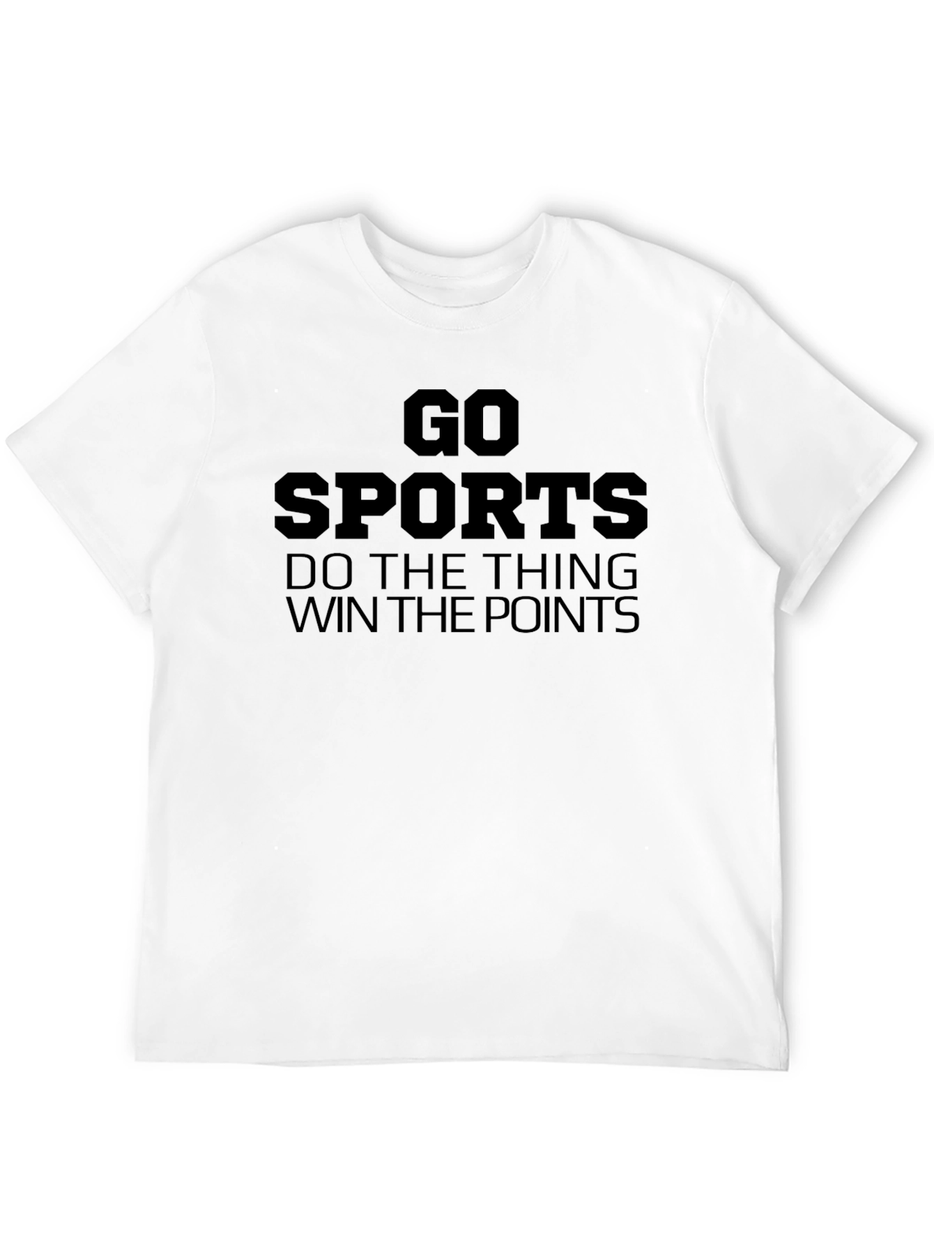 Go Sports! Black Graphic Slogan Tee