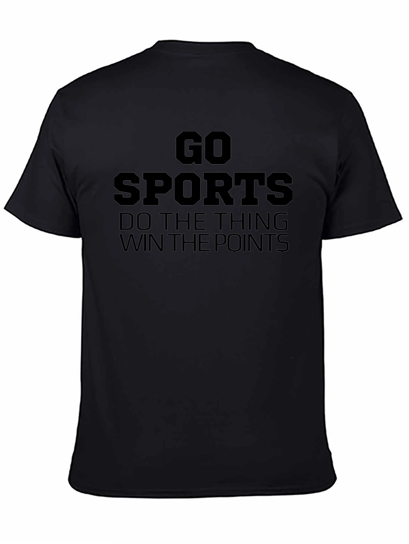 Go Sports! Black Graphic Slogan Tee