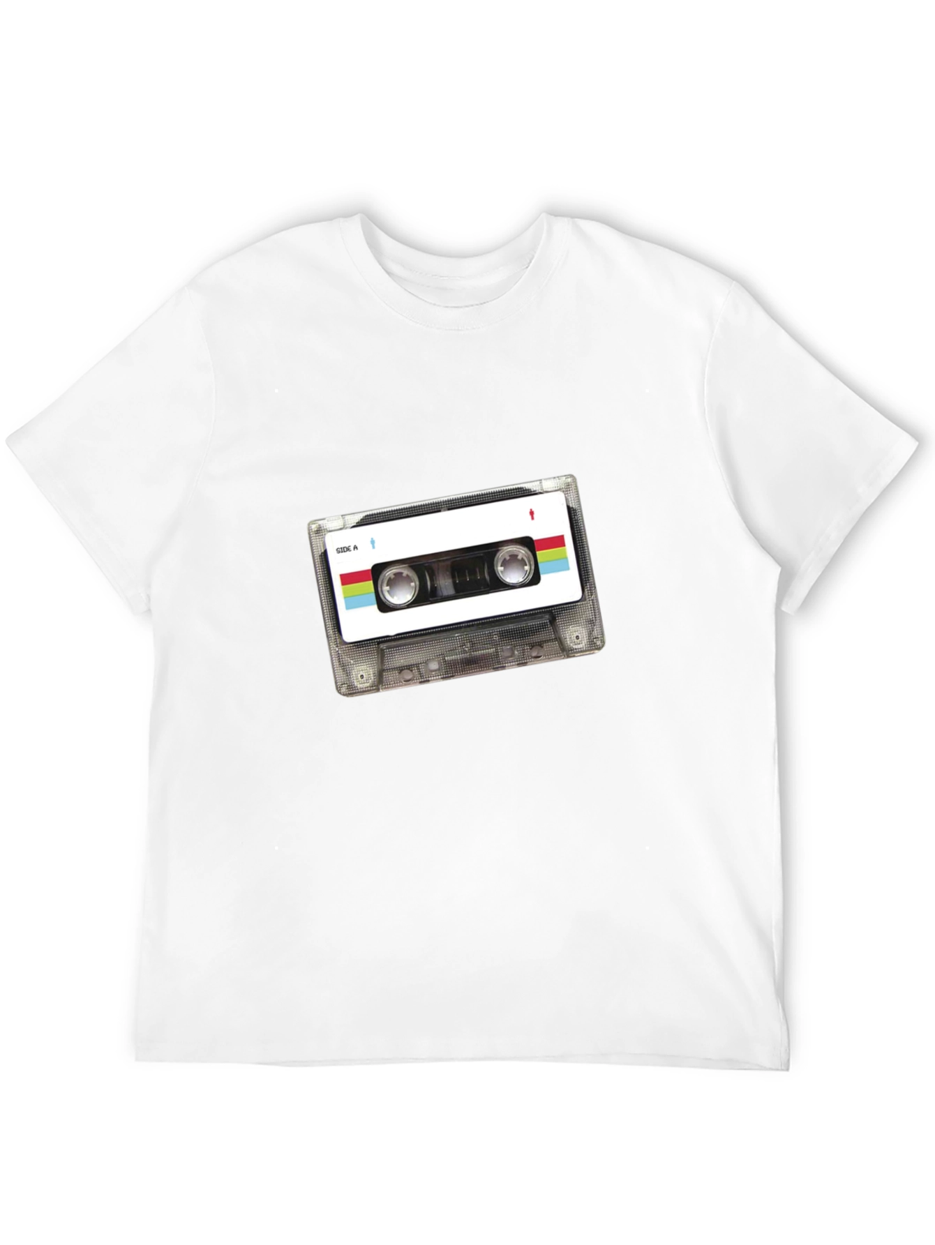 Retro Cassette Tape Graphic Tee - Black