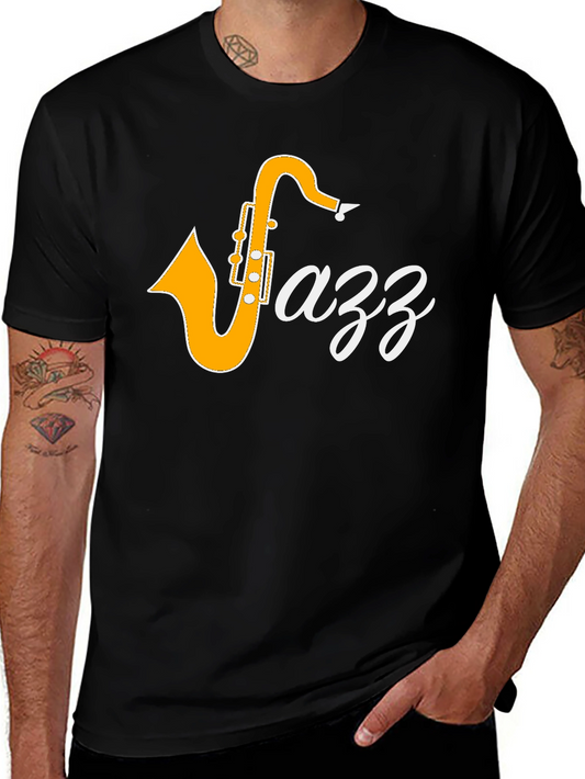Jazz Saxophone Graphic T-Shirt - Stylish Music Tee