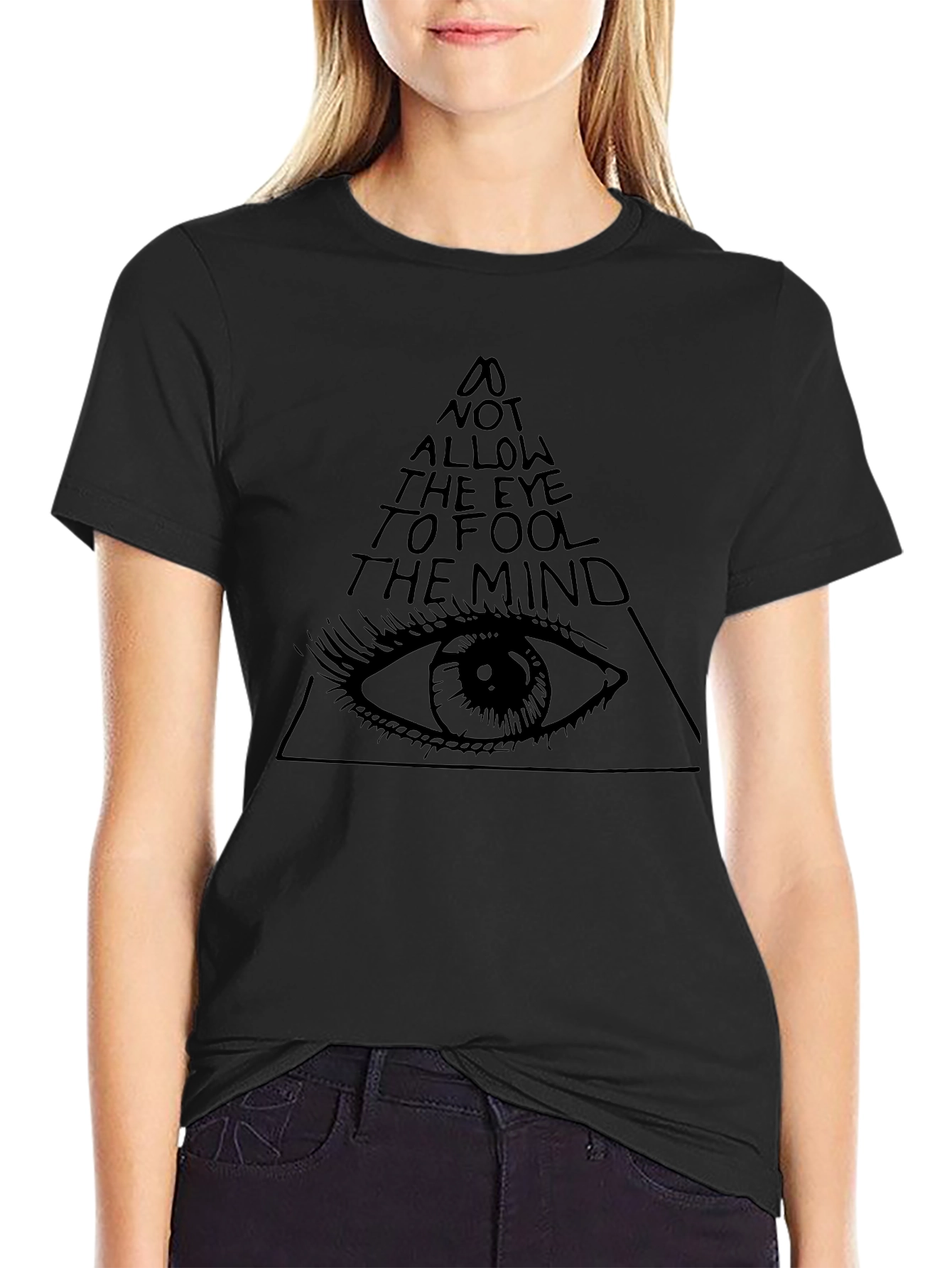 Eye & Pyramid Graphic Tee - Black T-Shirt