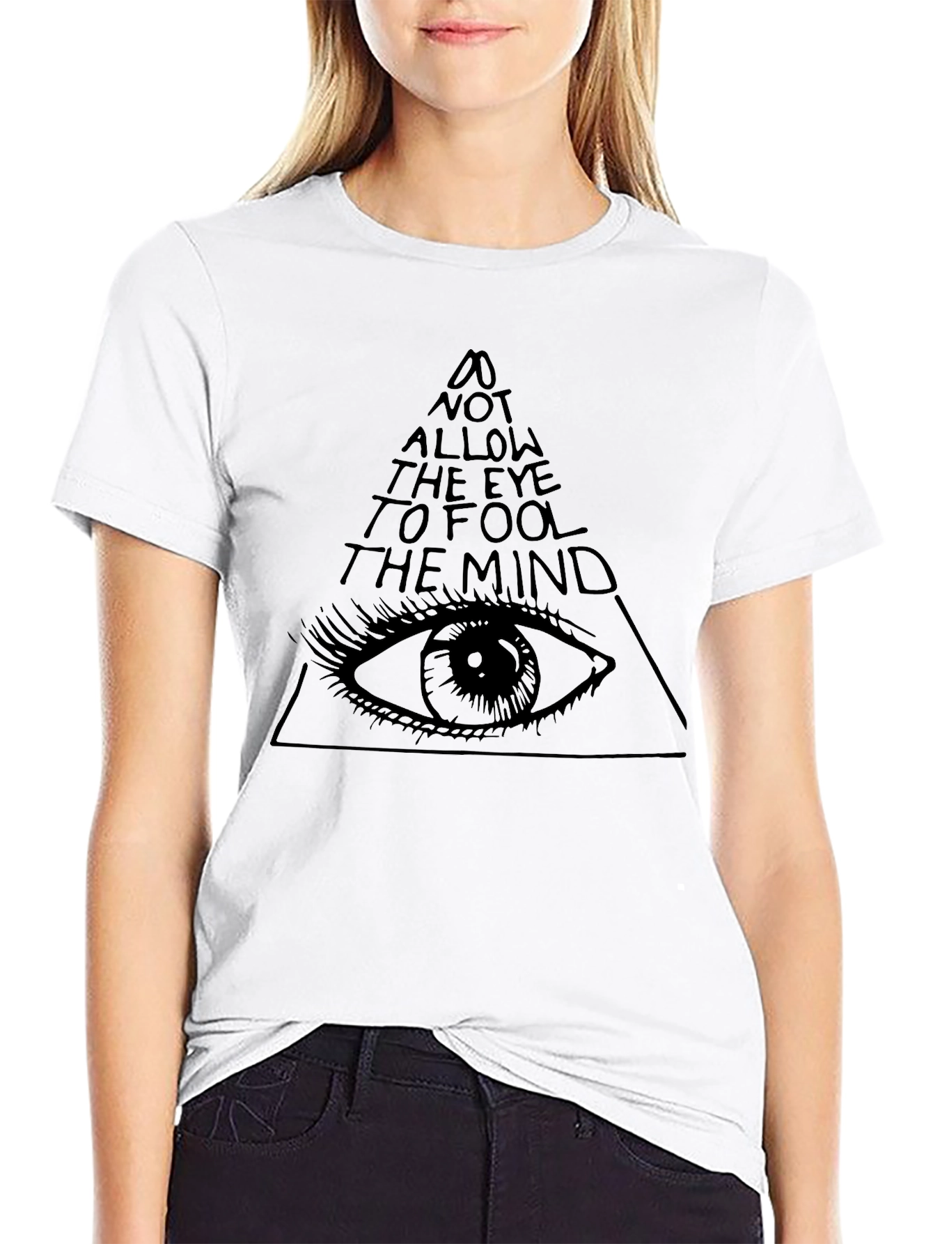 Eye & Pyramid Graphic Tee - Black T-Shirt