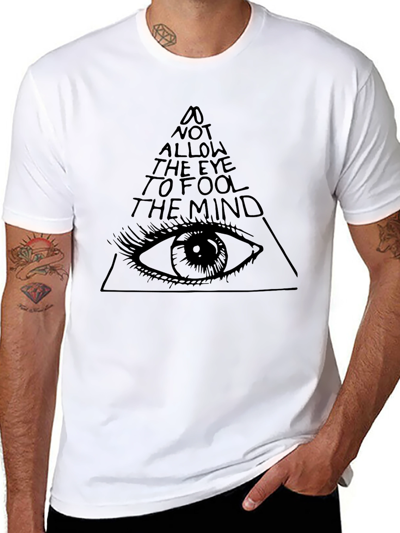 Eye & Pyramid Graphic Tee - Black T-Shirt
