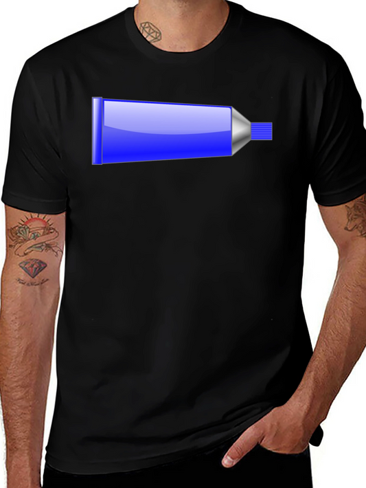 Blue Tube Graphic Tee - Cool Minimalist Design