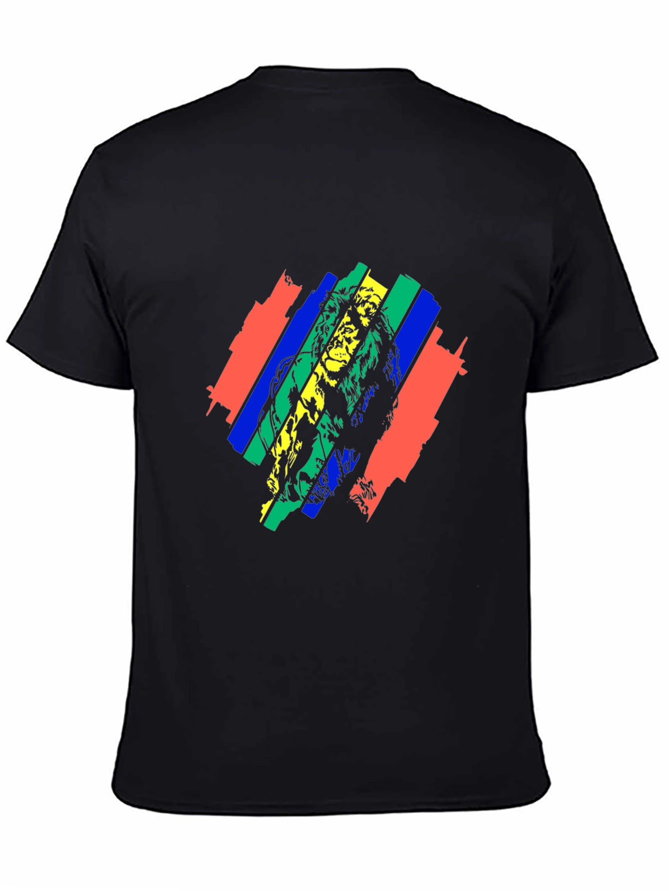 Rasta Lion Graphic Tee - Black