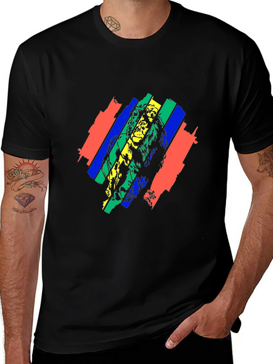 Rasta Lion Graphic Tee - Black