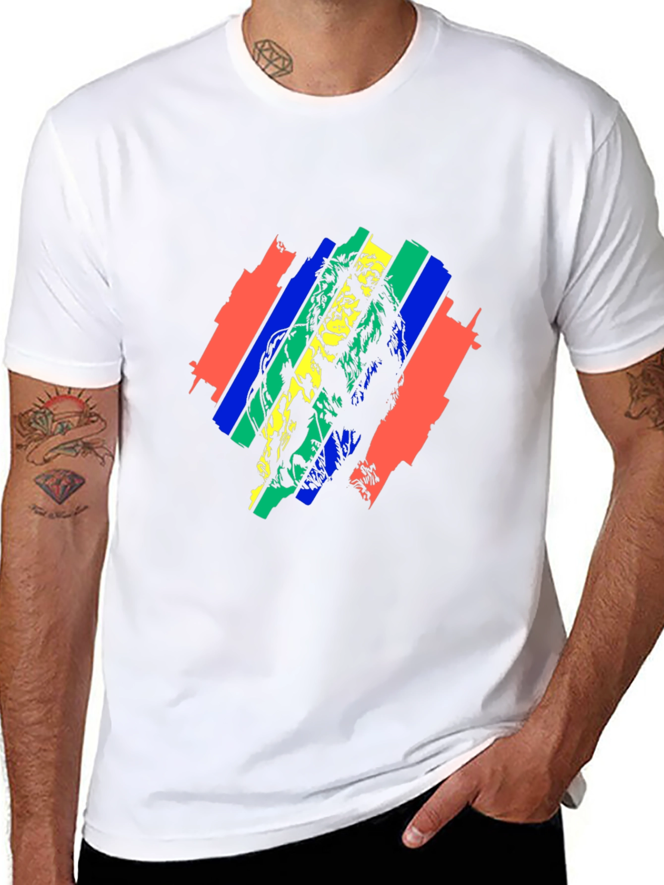 Rasta Lion Graphic Tee - Black