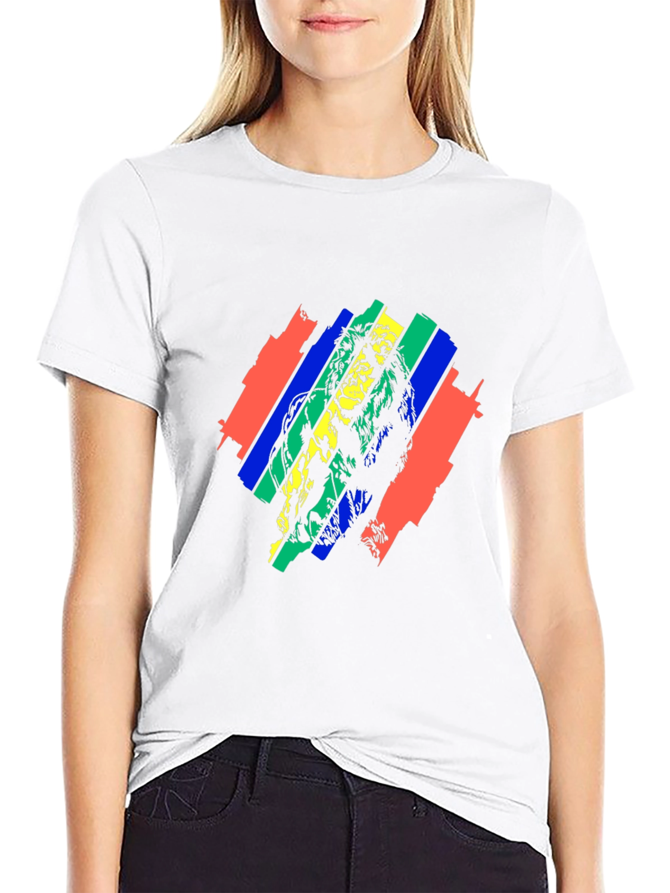 Rasta Lion Graphic Tee - Black