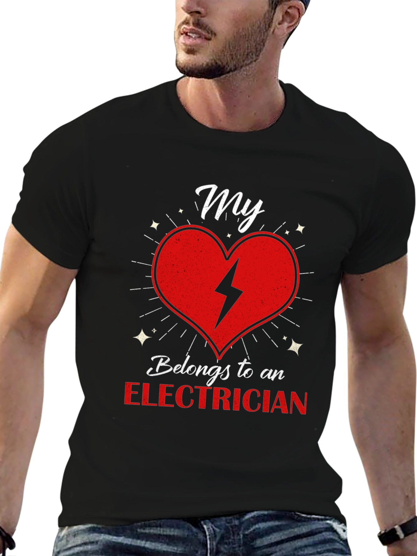 My Heart Belongs to an Electrician T-Shirt