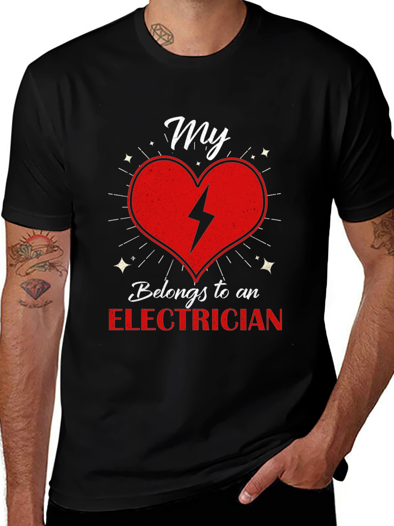 My Heart Belongs to an Electrician T-Shirt