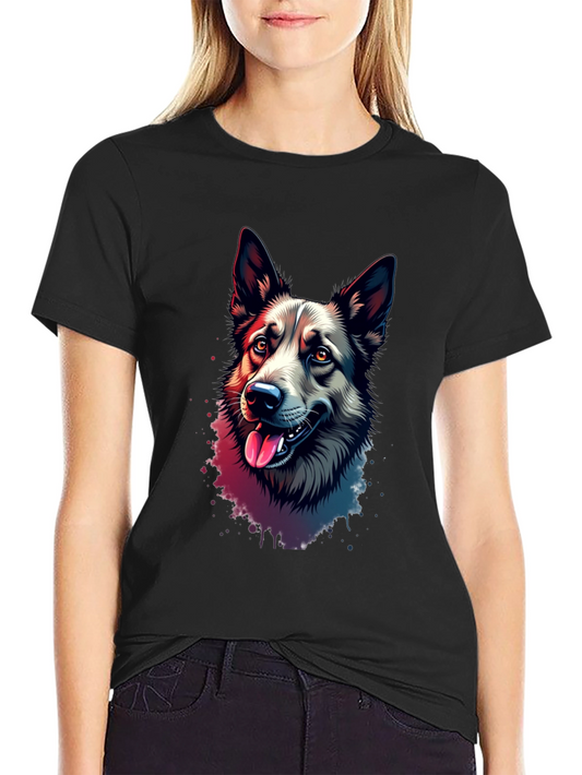 Dog Lovers T-Shirt: Artistic Canine Portrait Tee