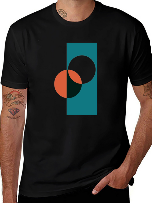 Geometric Graphic Tee - Modern Art Shirt