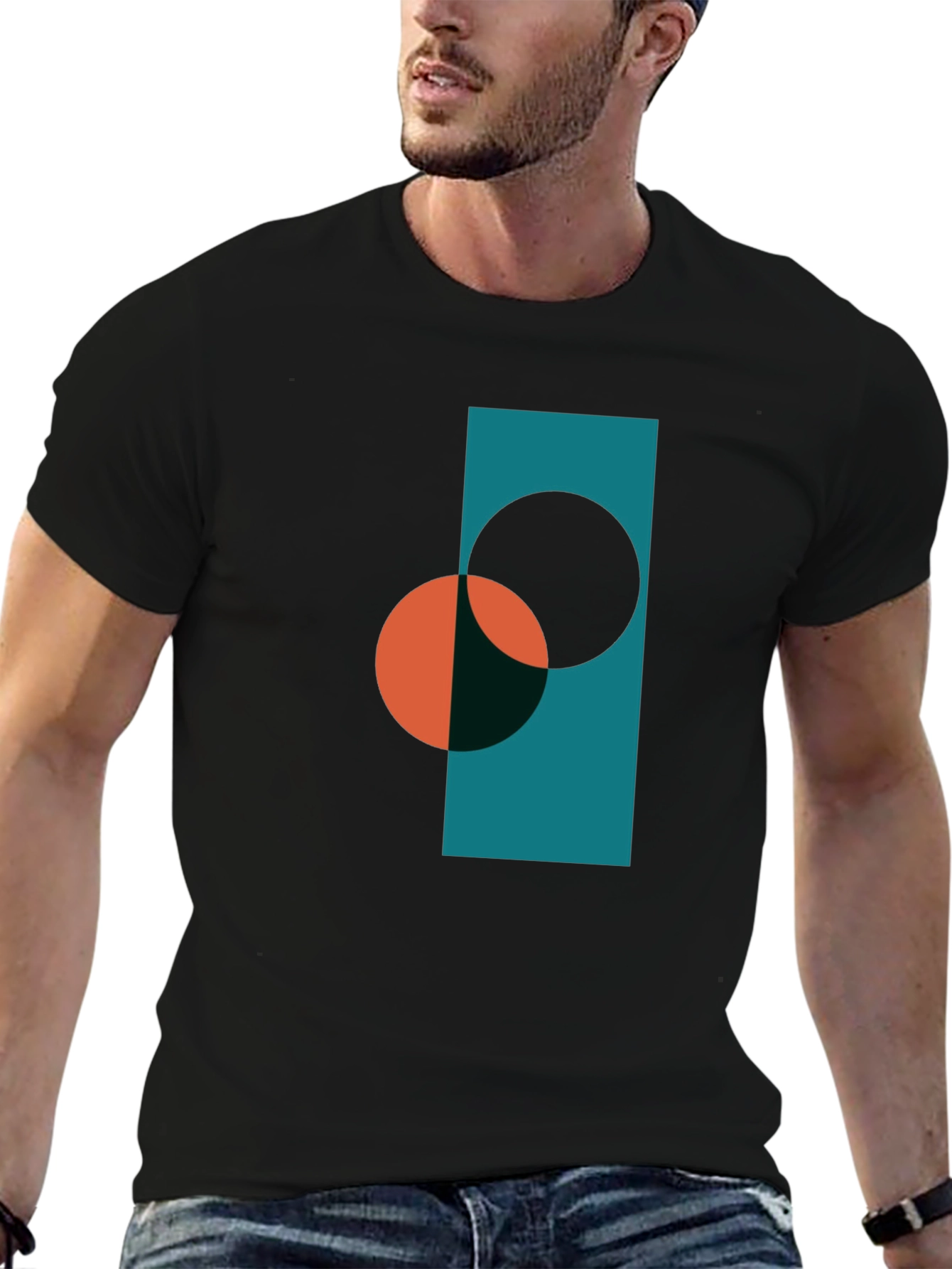 Geometric Graphic Tee - Modern Art Shirt
