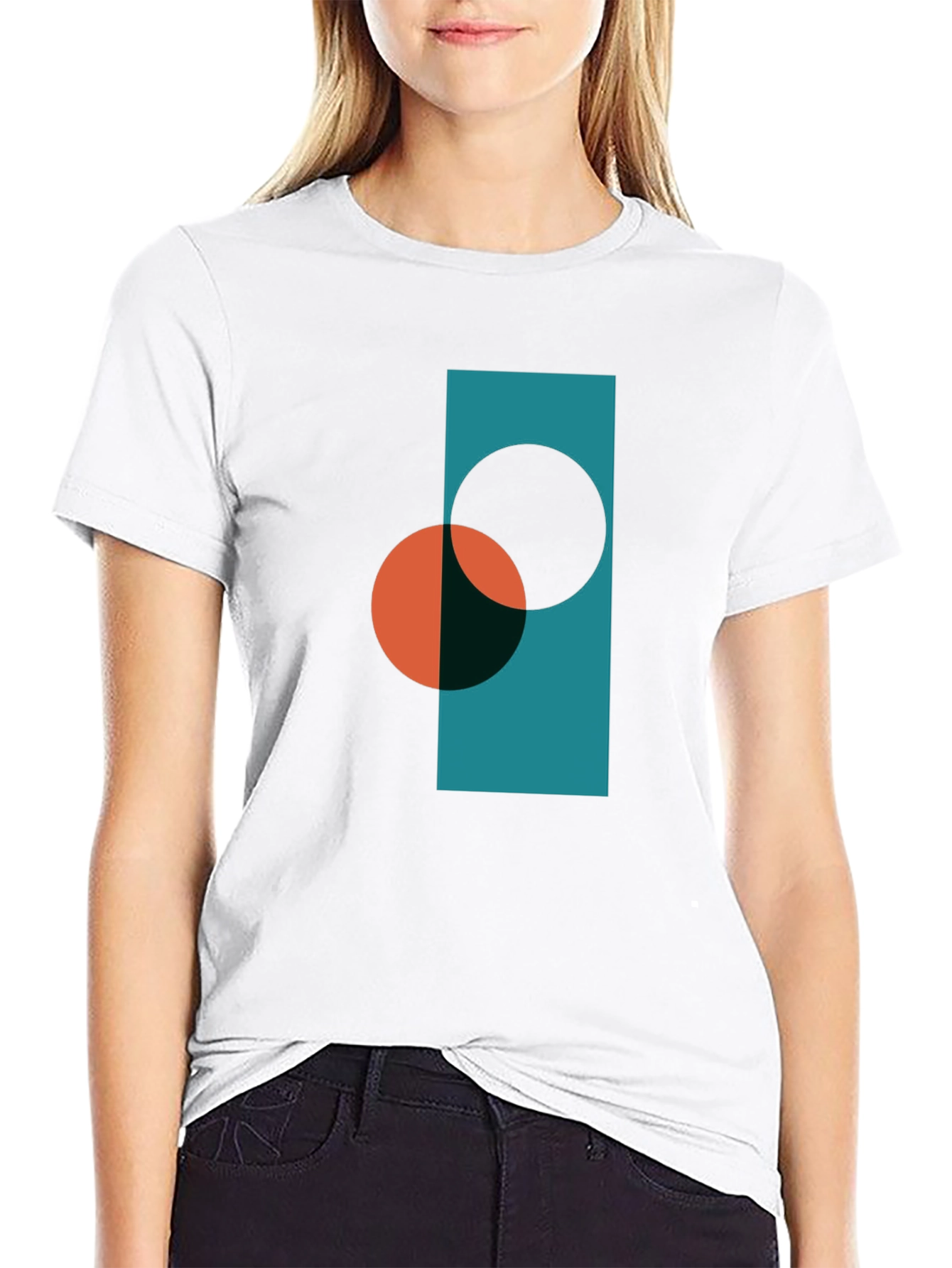 Geometric Graphic Tee - Modern Art Shirt