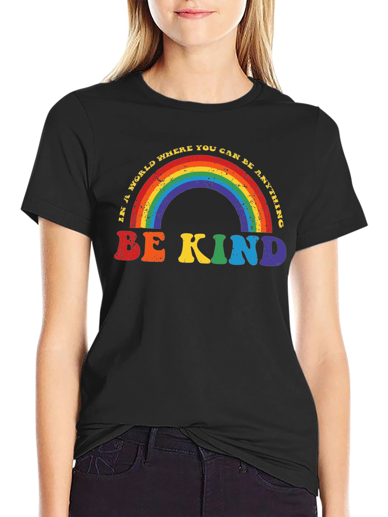 Be Kind Rainbow Graphic Tee