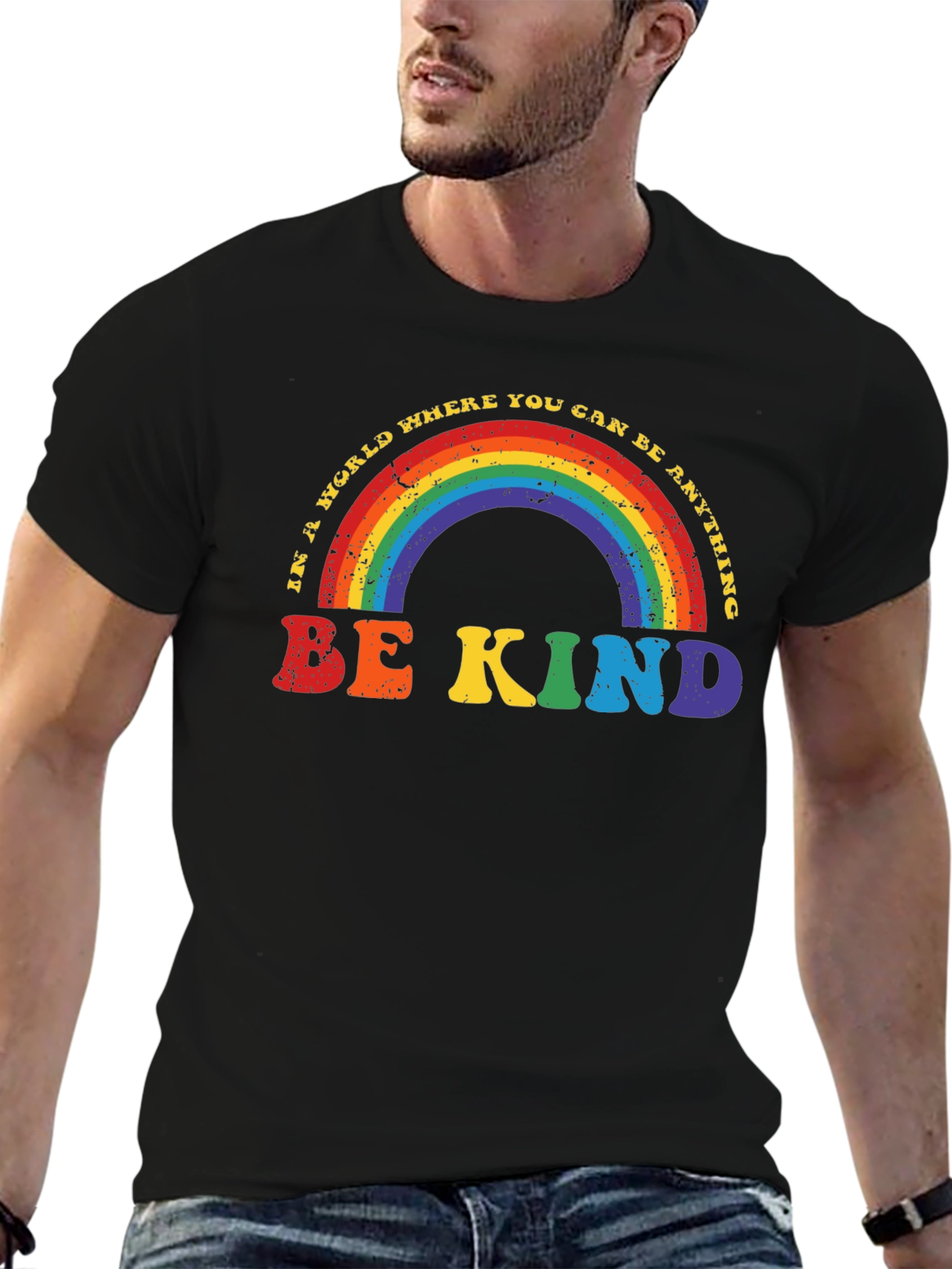 Be Kind Rainbow Graphic Tee