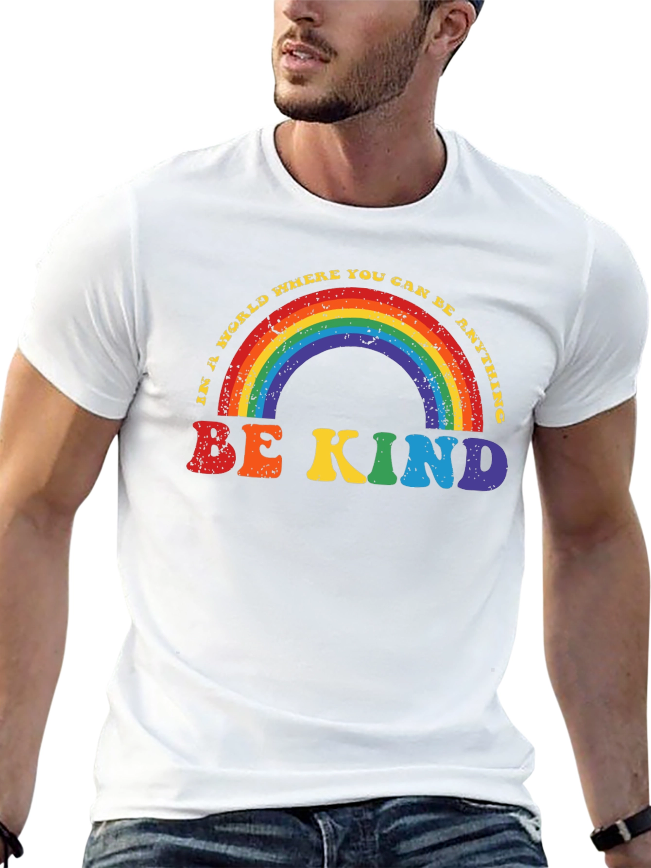Be Kind Rainbow Graphic Tee