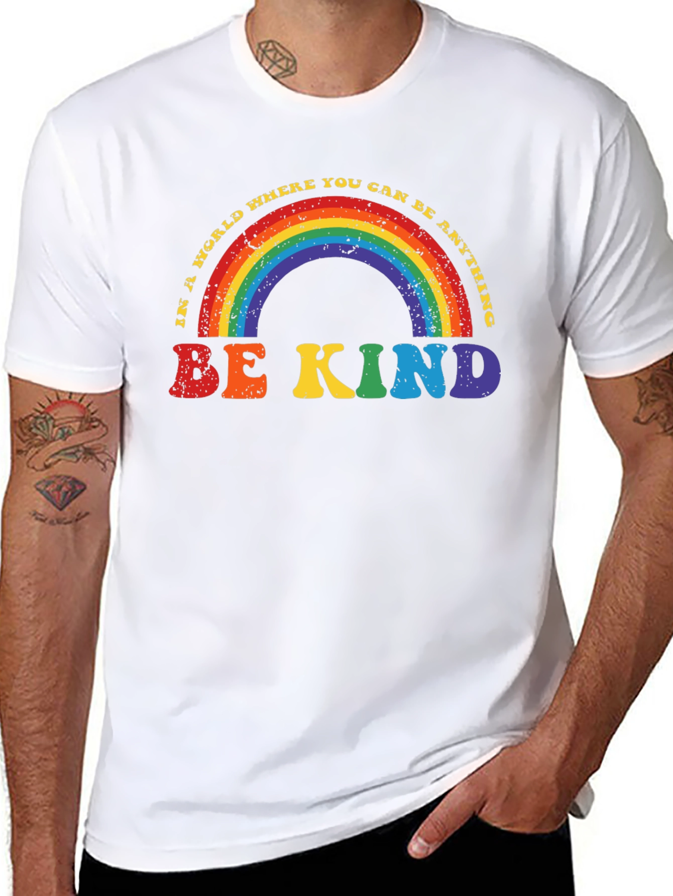 Be Kind Rainbow Graphic Tee