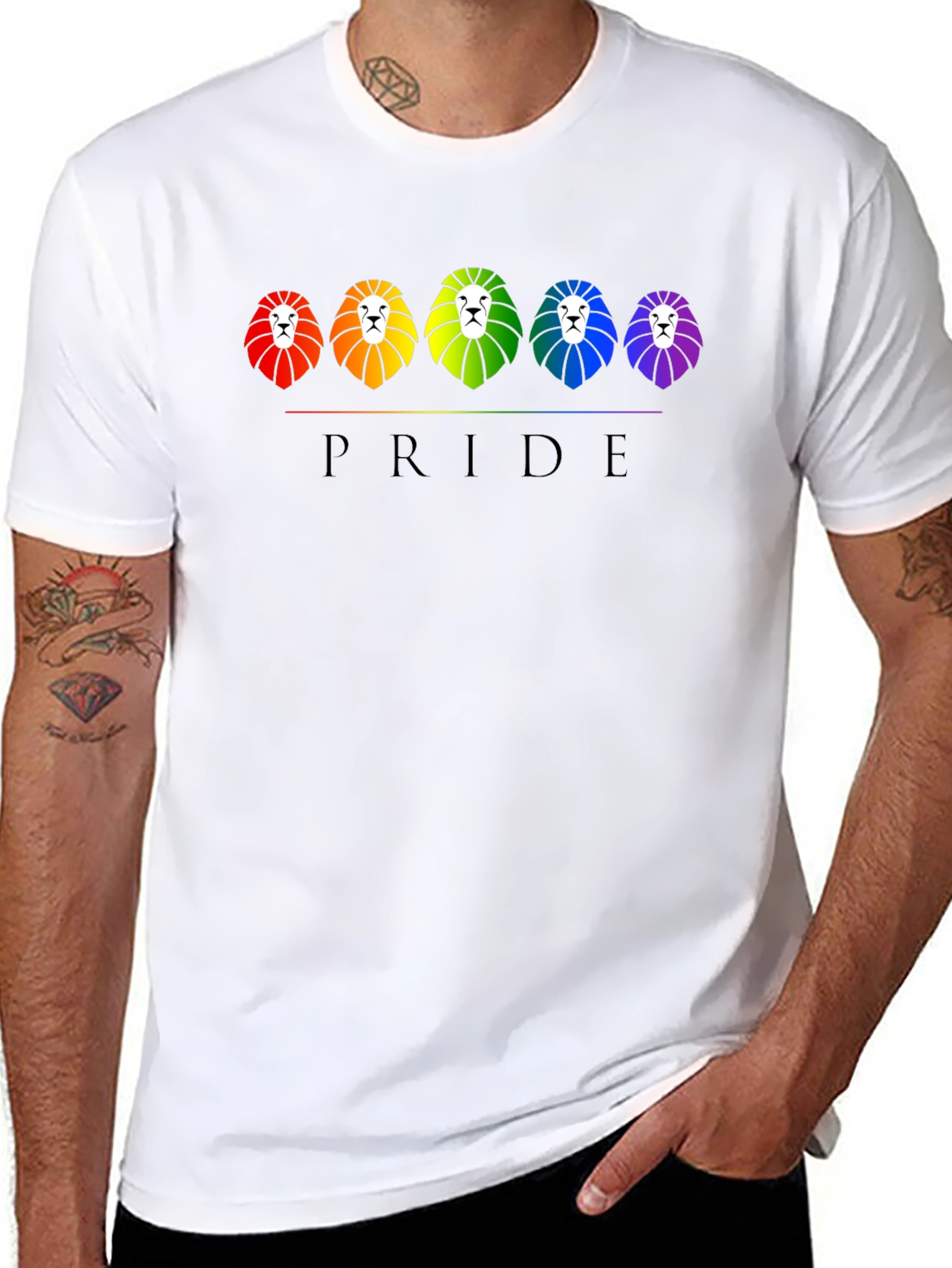 Pride Lion T-Shirt - Rainbow LGBTQ+ Tee
