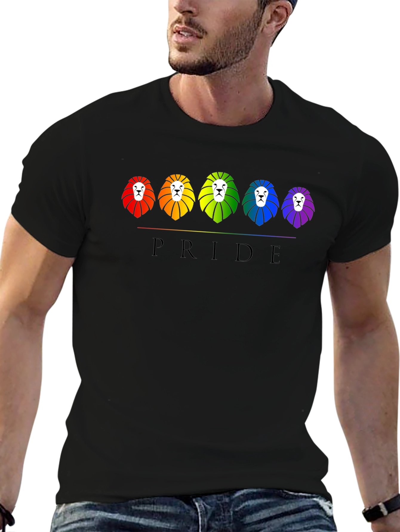 Pride Lion T-Shirt - Rainbow LGBTQ+ Tee