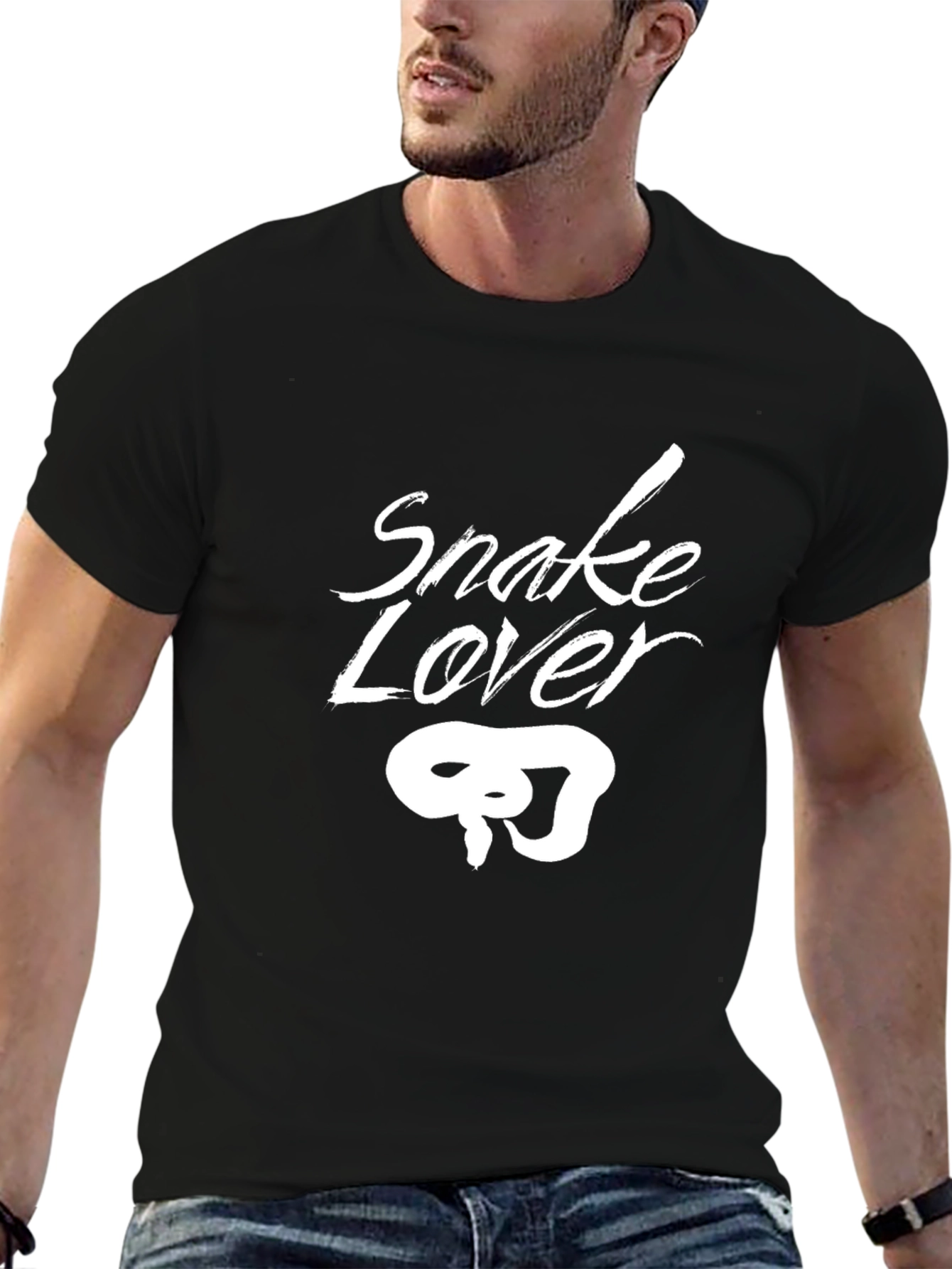 Snake Lover Graphic Tee - Black
