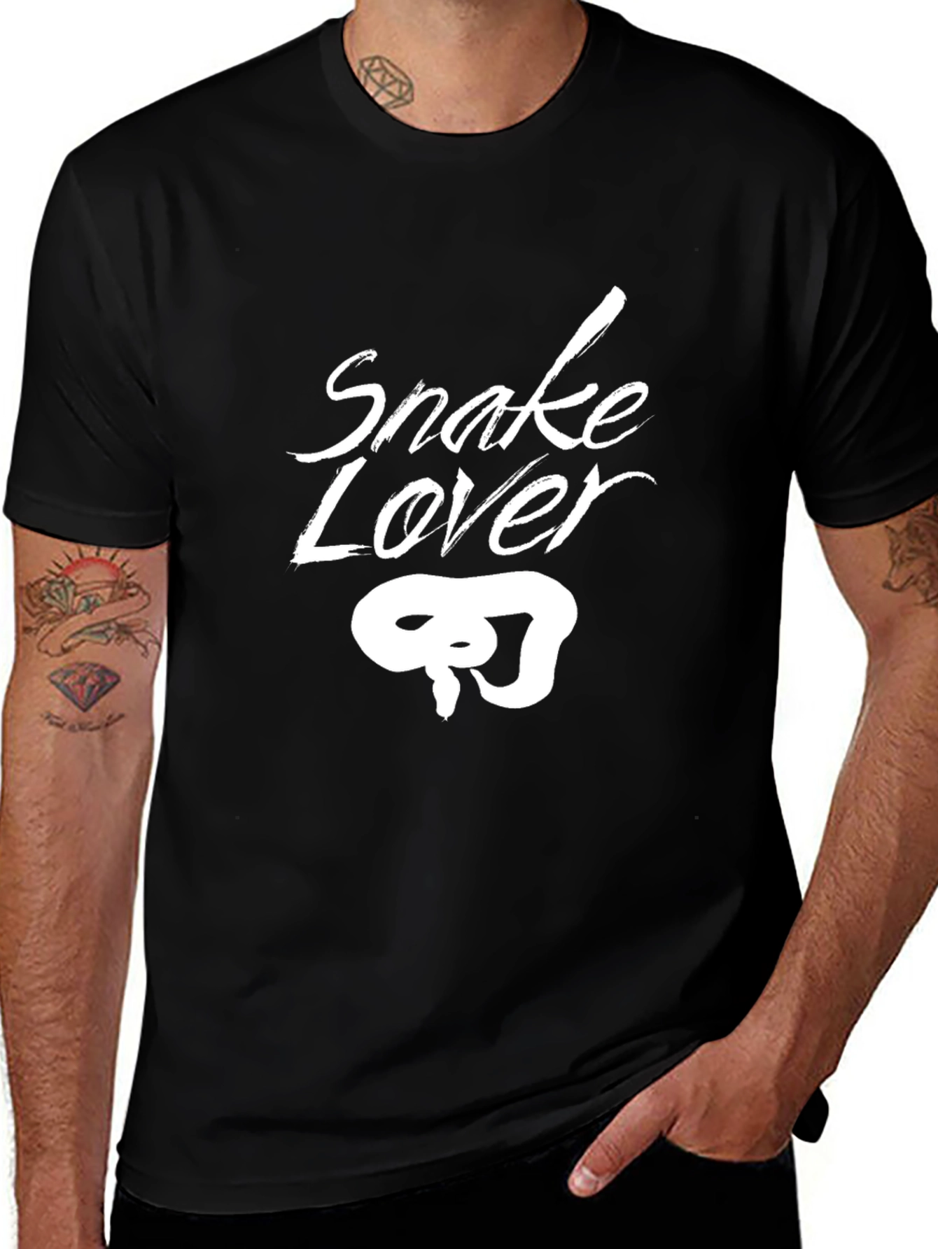 Snake Lover Graphic Tee - Black