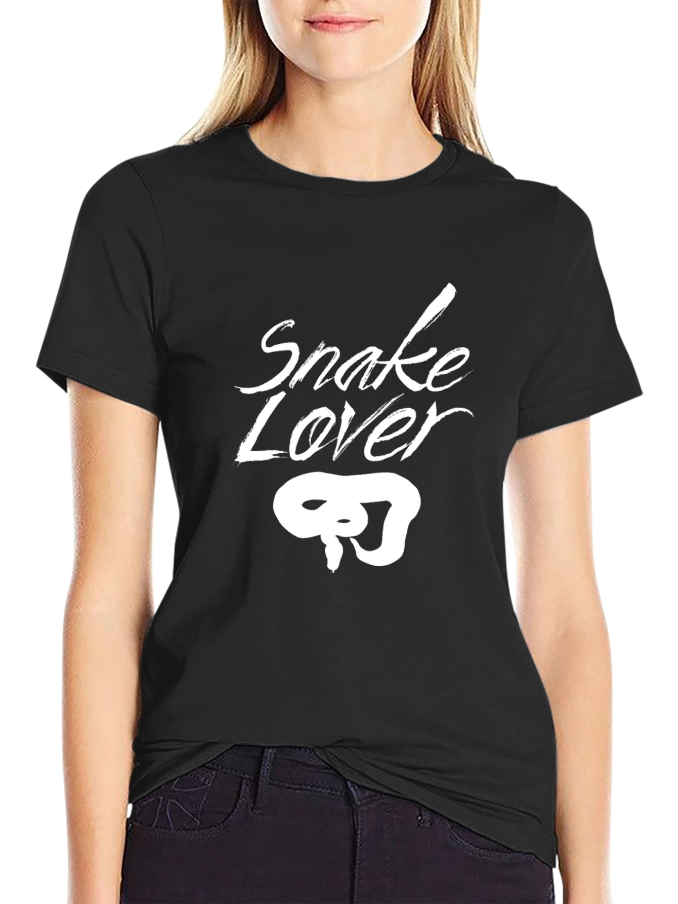 Snake Lover Graphic Tee - Black