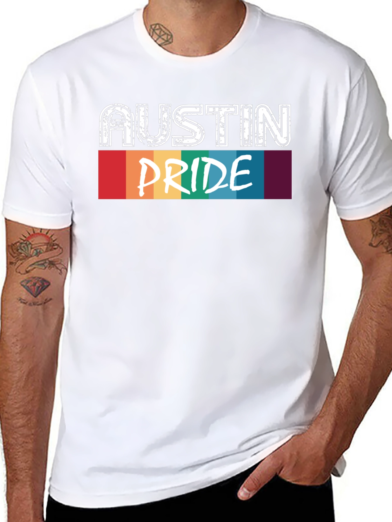 Austin Pride T-Shirt - Black Cotton Blend Tee
