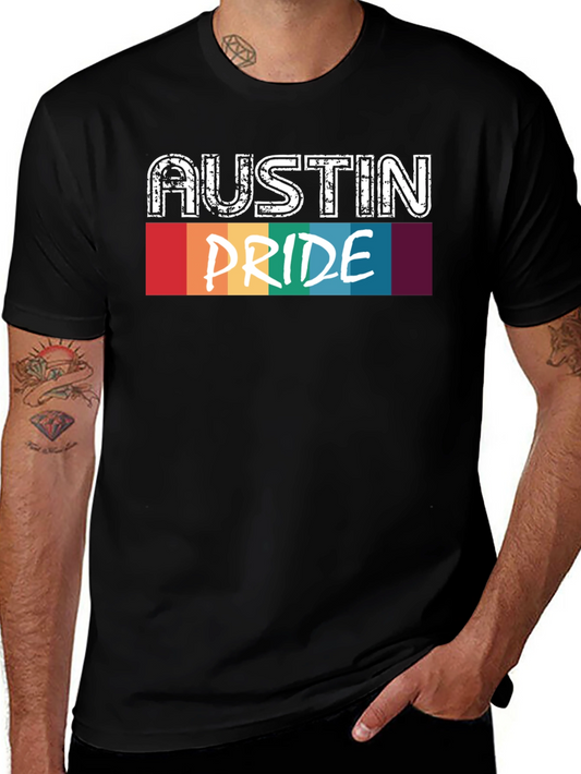 Austin Pride T-Shirt - Black Cotton Blend Tee