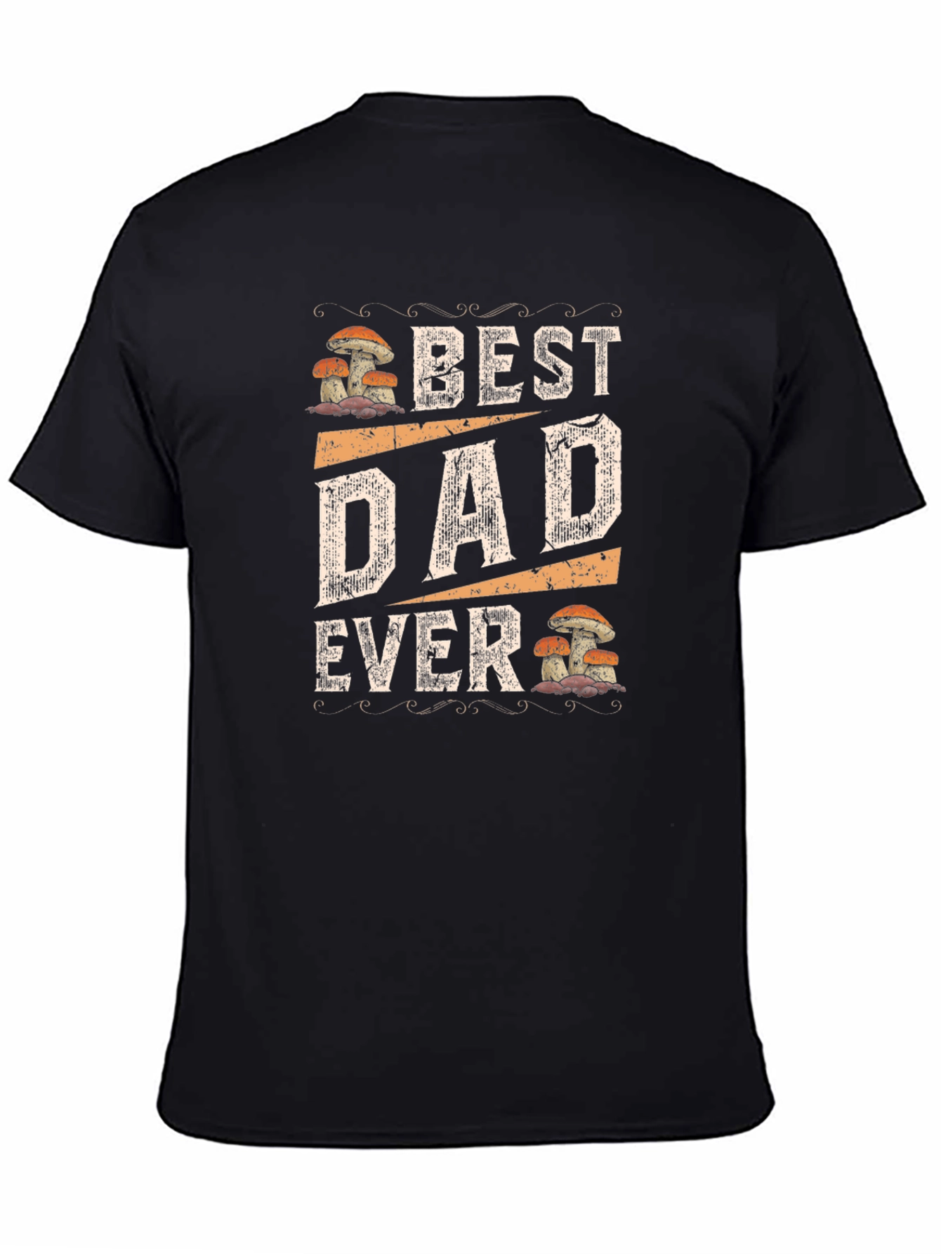 Best Dad Ever Mushroom Graphic T-Shirt
