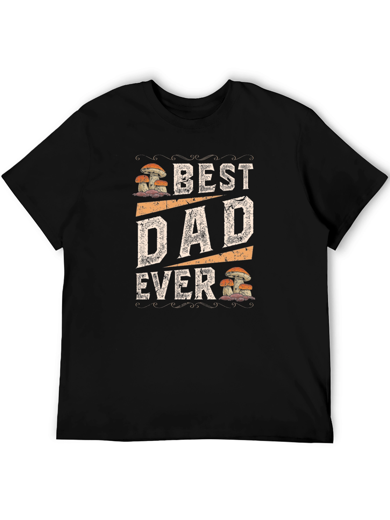 Best Dad Ever Mushroom Graphic T-Shirt